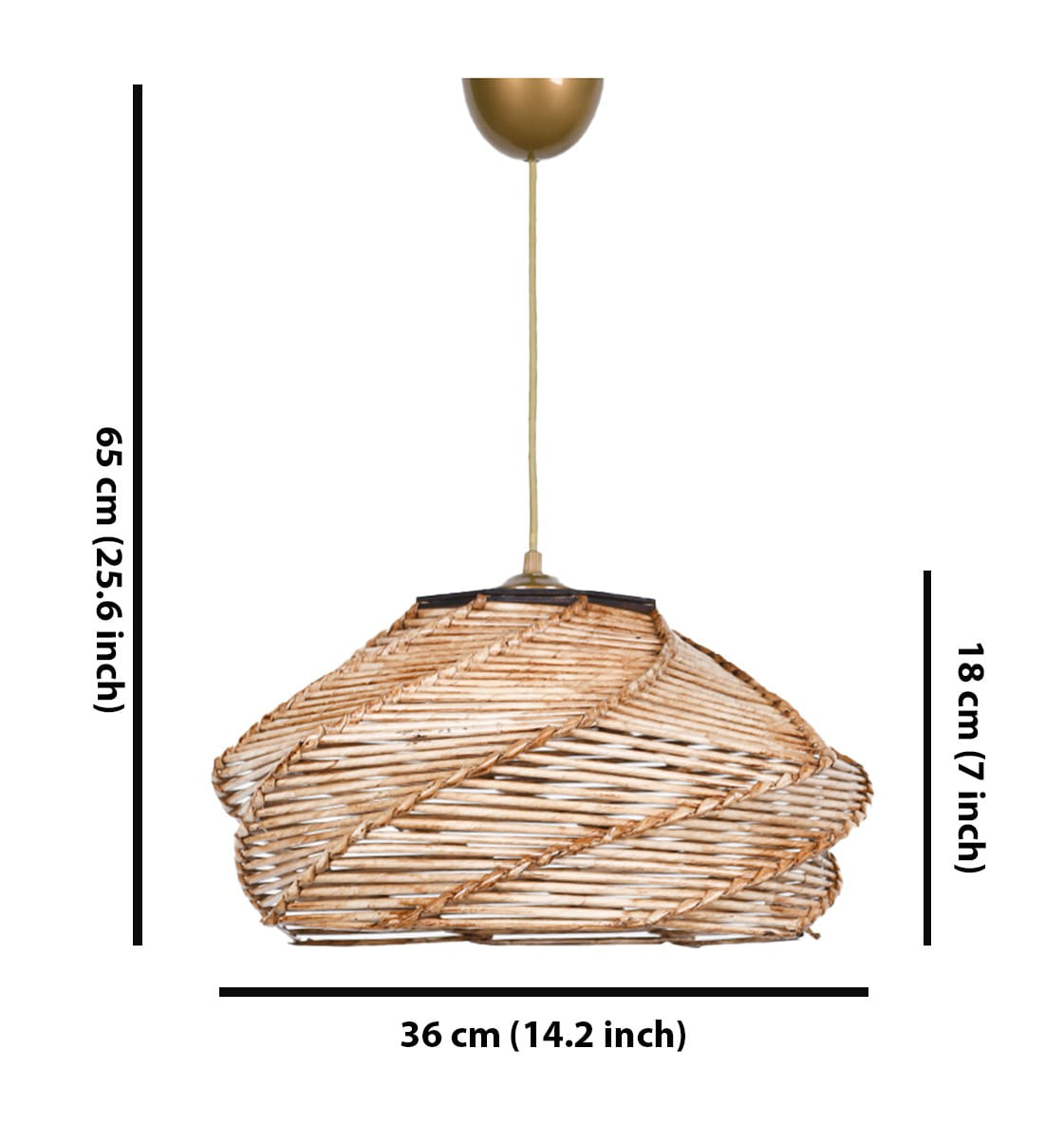 Candelabru, Opviq, lemn, camel, capac imitatie bambus, 36x36x65 cm