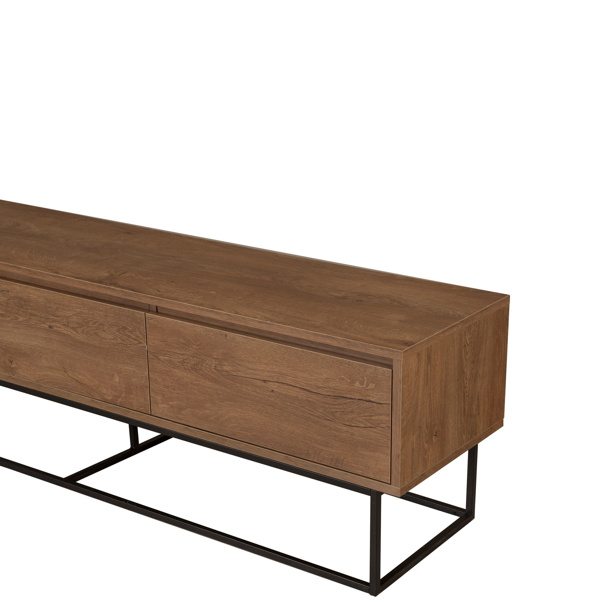 Comoda tv, Hanah Home, pal melaminat, nuc si negru, 180x40x50 cm, 863SPH5106 — imaginea 2
