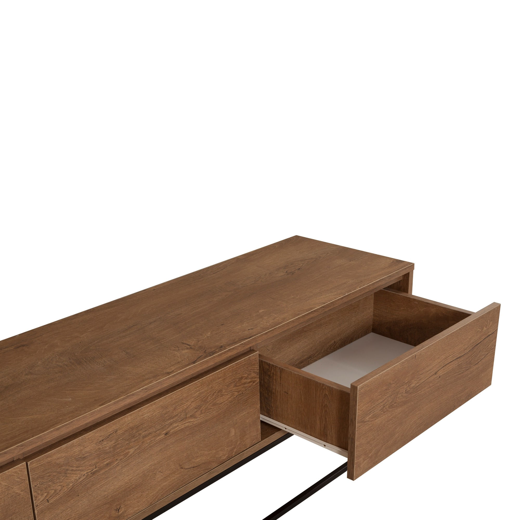 Comoda tv, Hanah Home, pal melaminat, nuc si negru, 180x40x50 cm, 863SPH5106 — imaginea 5