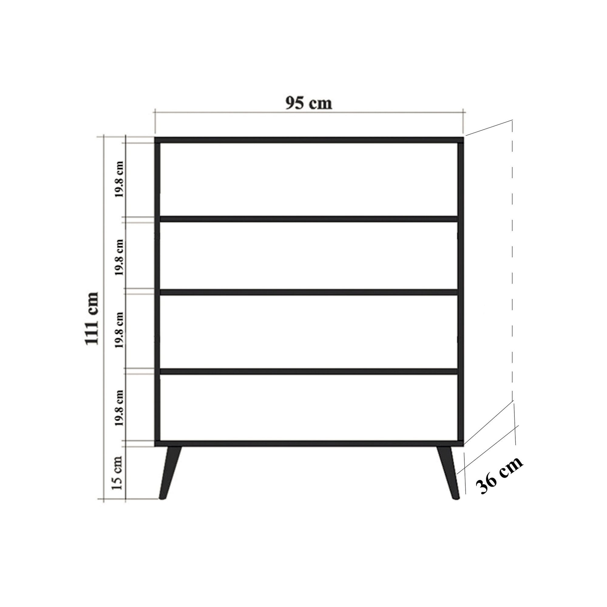 Dulap multifunctional, Hanah Home, pal melaminat, stejar sonoma, 95x36x111 cm, 863SPH3933 — imaginea 9