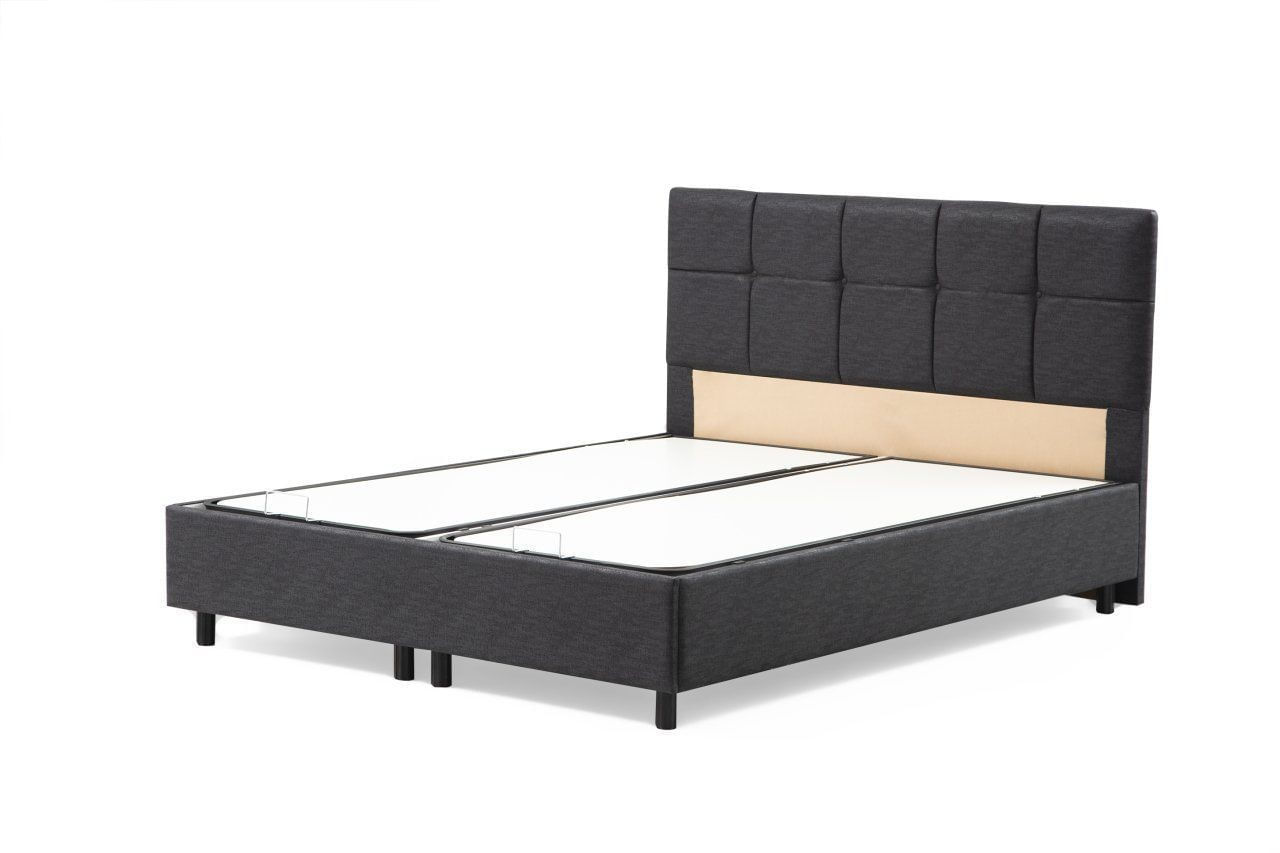 Somiera cu tablie, Hanah Home, PAL melaminat, antracit, 120x200 cm, 771MND1102 — imaginea 4