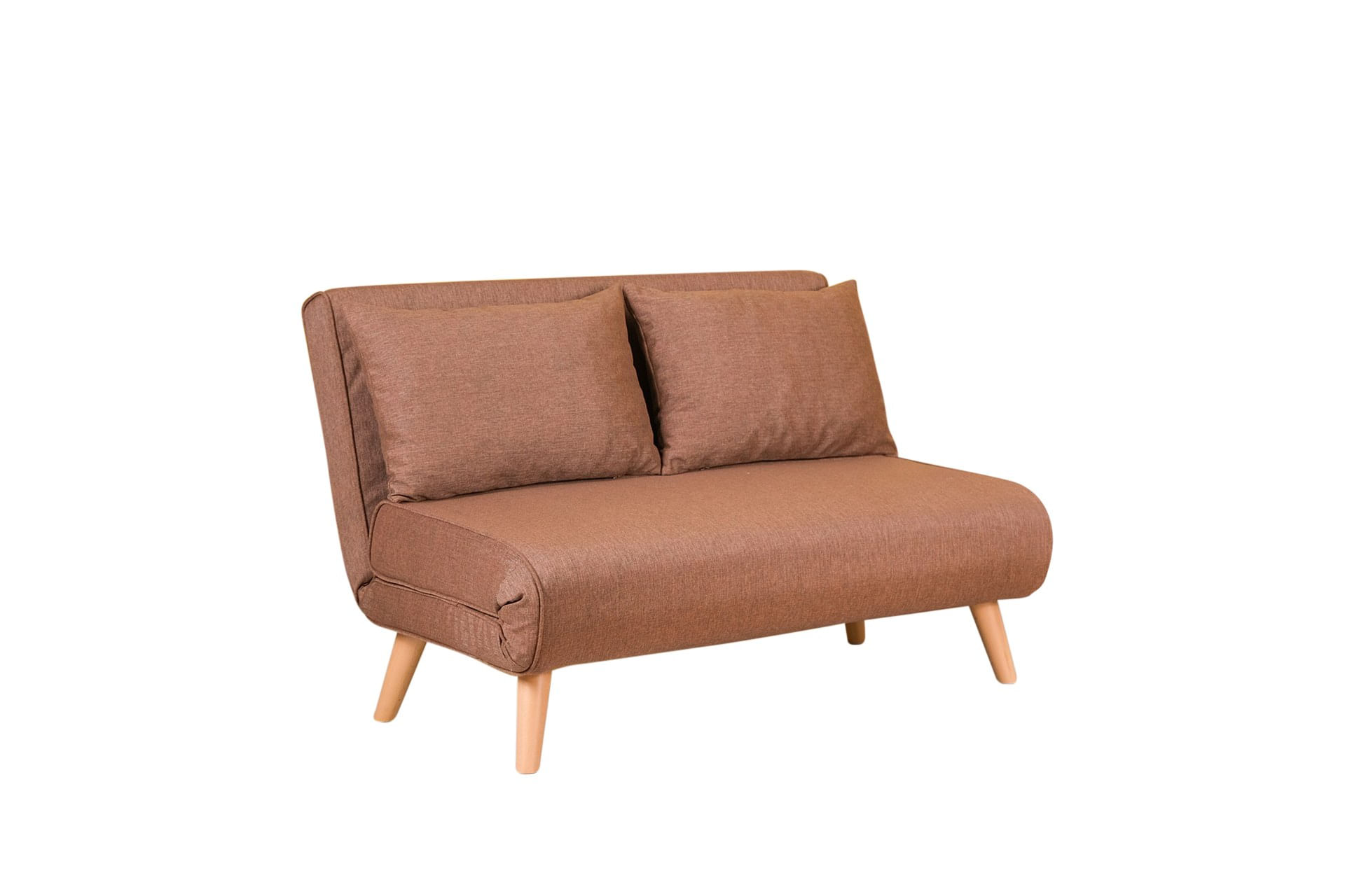 Canapea extensibila, Hanah Home, metal si poliester, maro, 120x79x80 cm — imaginea 6