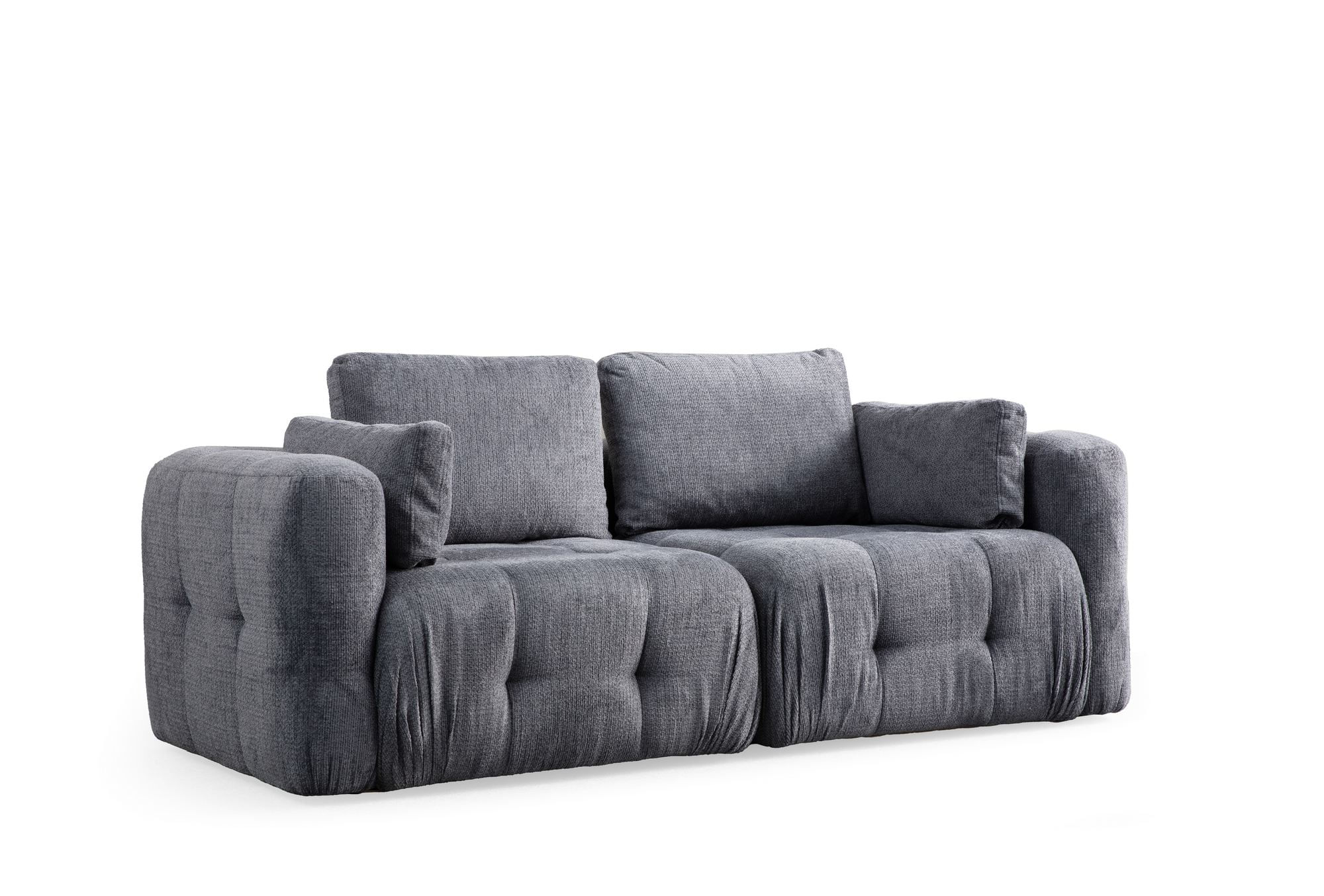 Canapea 2 locuri, Atelier Del Sofa, lemn fag si pal, gri, 300x120x65 cm — imaginea 9