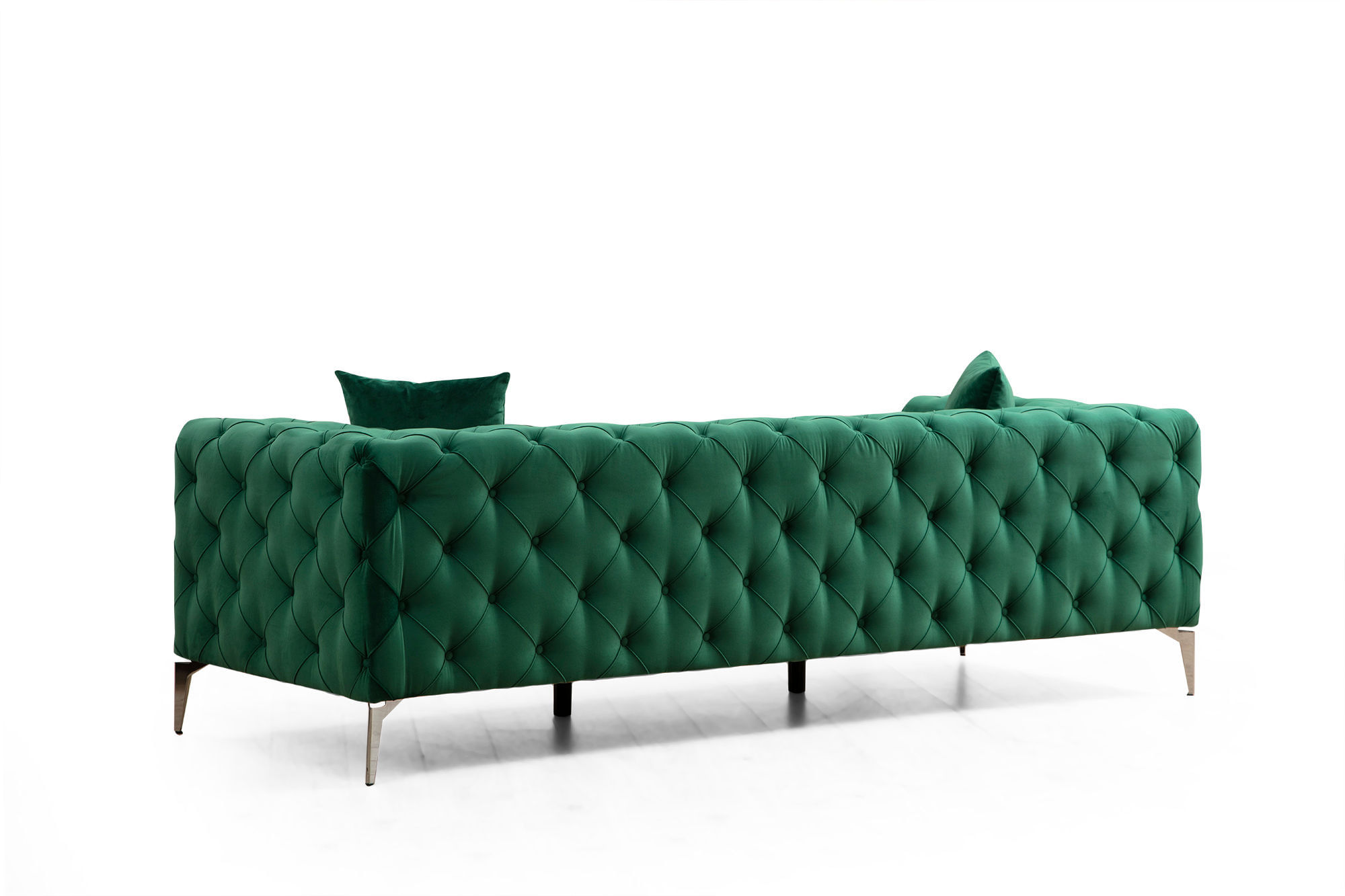 Canapea 3 locuri, Hanah Home, lemn fag si pal, verde, 237x90x70 cm — imaginea 4