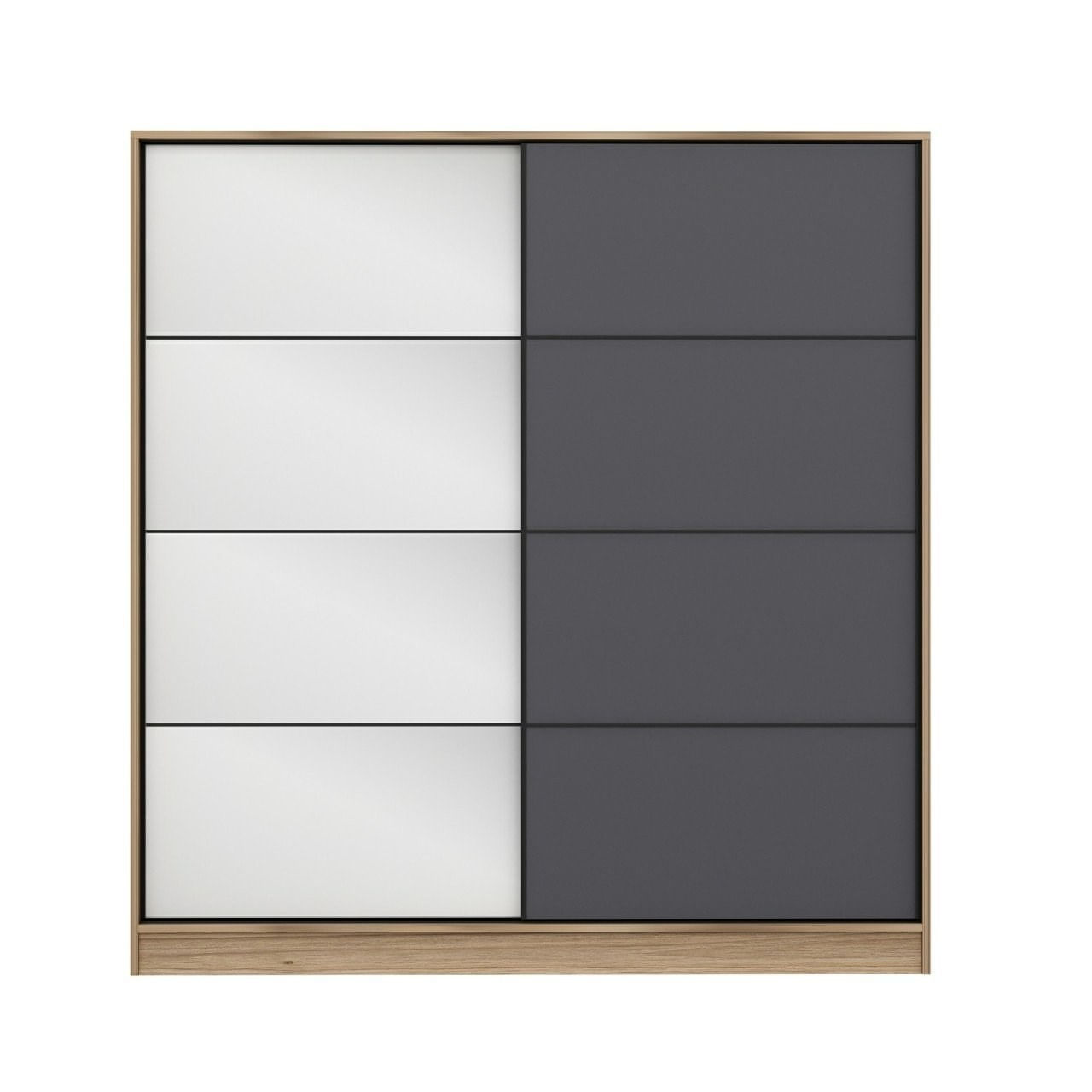 Sifonier, Hanah Home, pal melaminat, dore si antracit, 180x52x210 cm, 506MNR2636 — imaginea 2