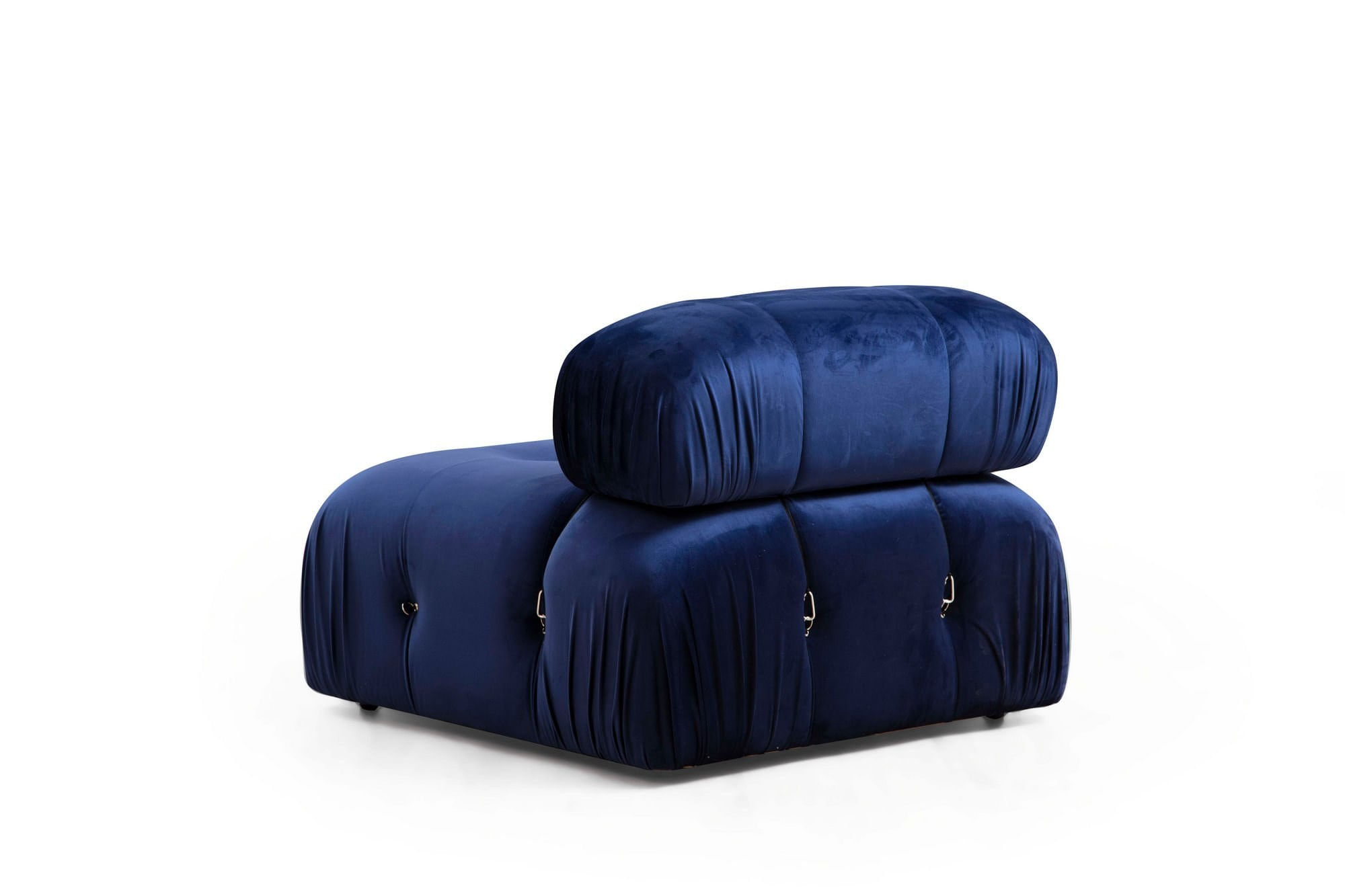 Canapea 1 loc, Hanah Home, lemn de fag si pal, albastru, 95x95x75 cm — imaginea 4