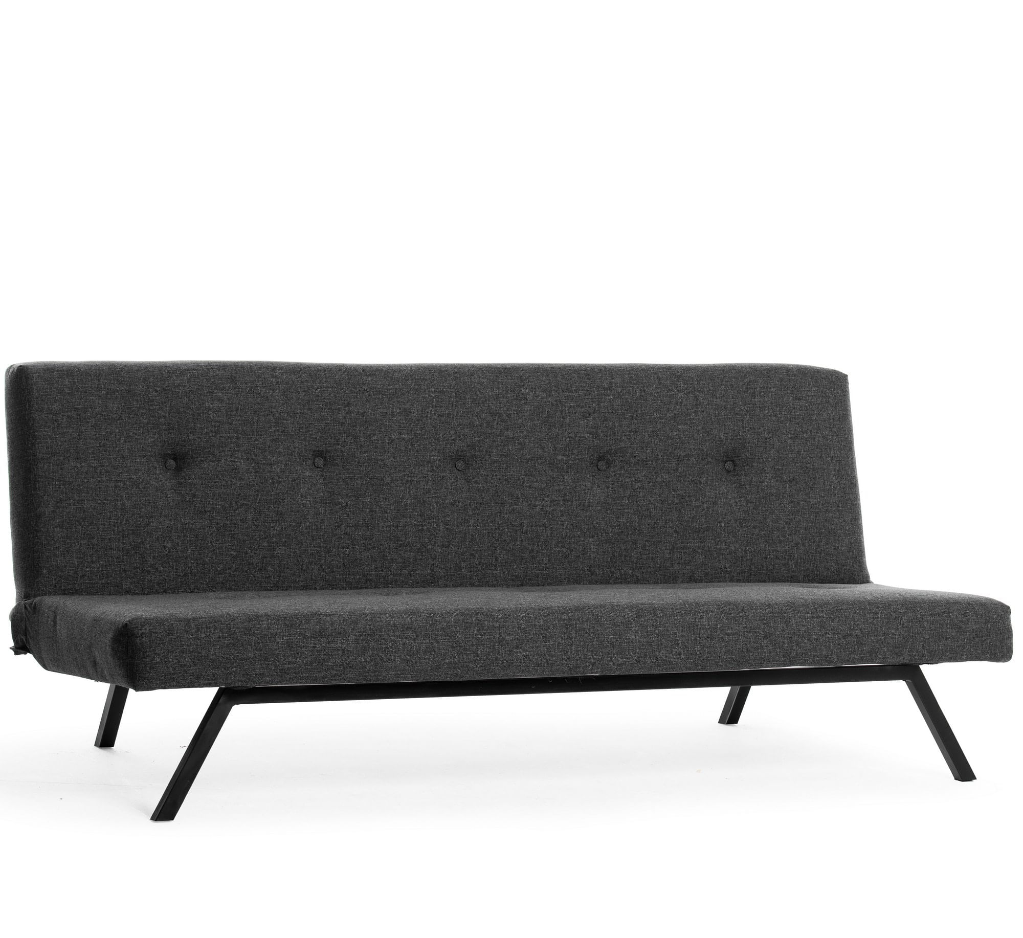 Canapea extensibila 3 locuri, Hanah Home, metal, gri inchis, 180x102 cm — imaginea 5