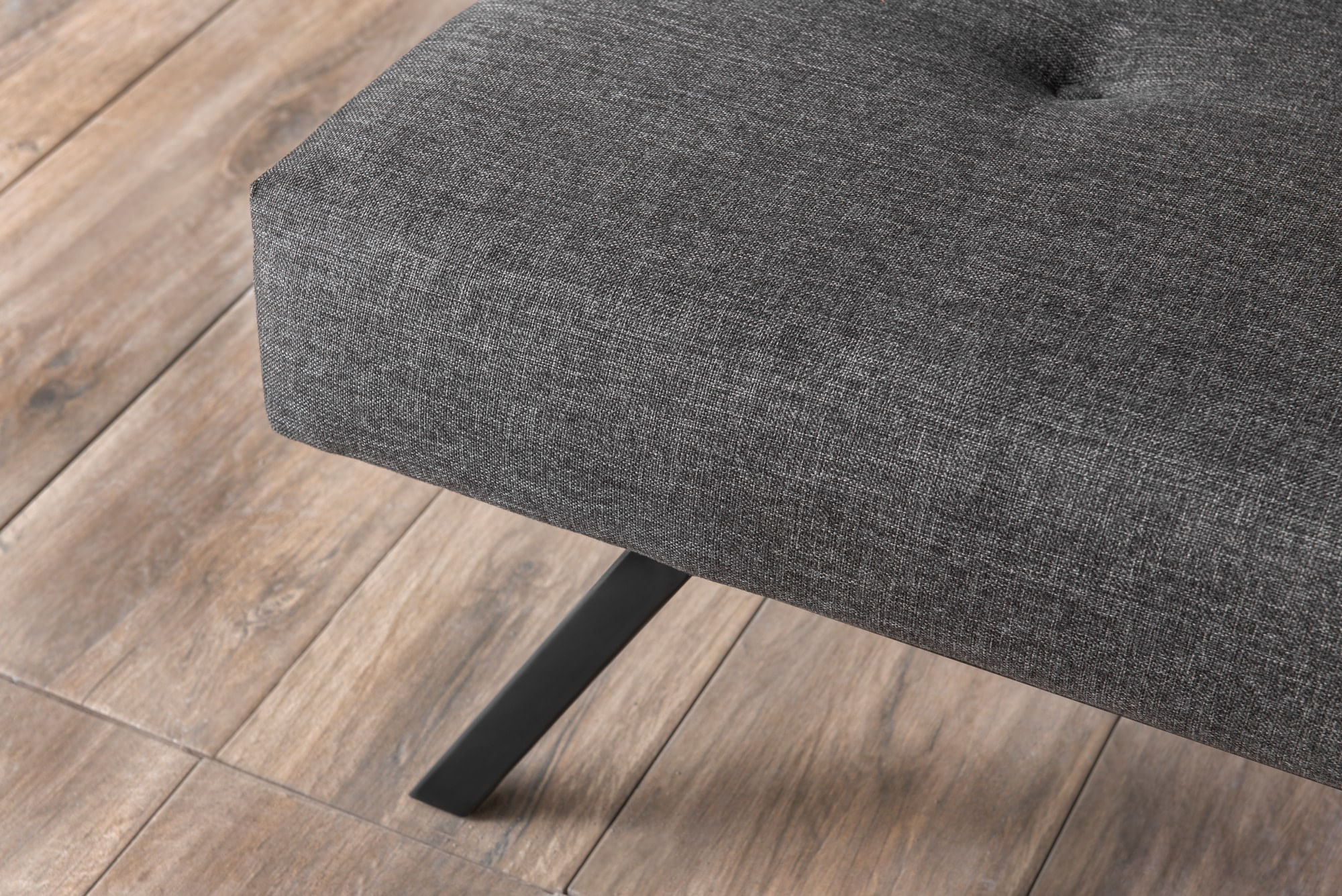 Canapea extensibila 3 locuri, Hanah Home, metal, gri inchis, 180x102 cm — imaginea 7