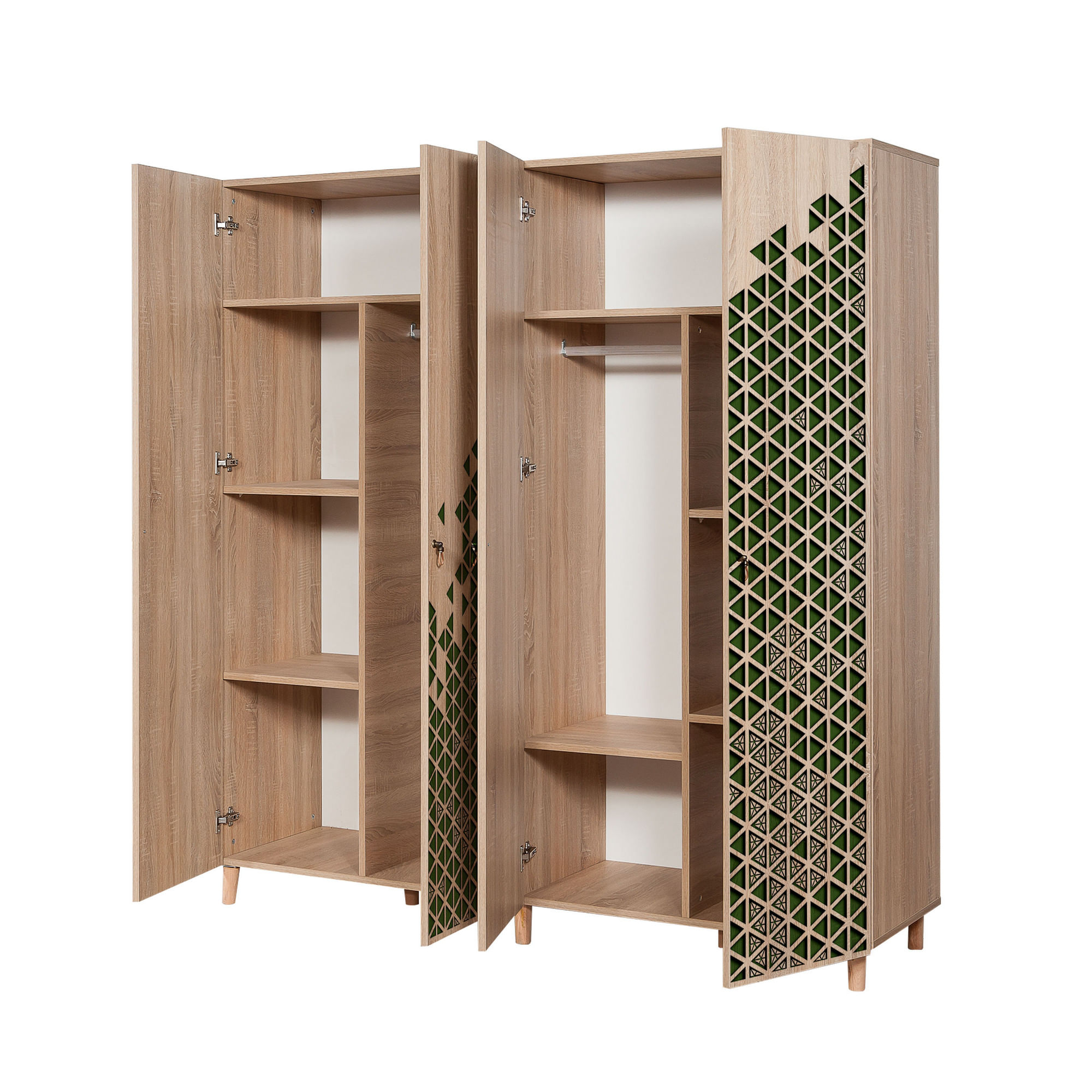 Sifonier, Hanah Home, pal melaminat, stejar sonoma, 180x52x192 cm, 863SPH4221 — imaginea 3
