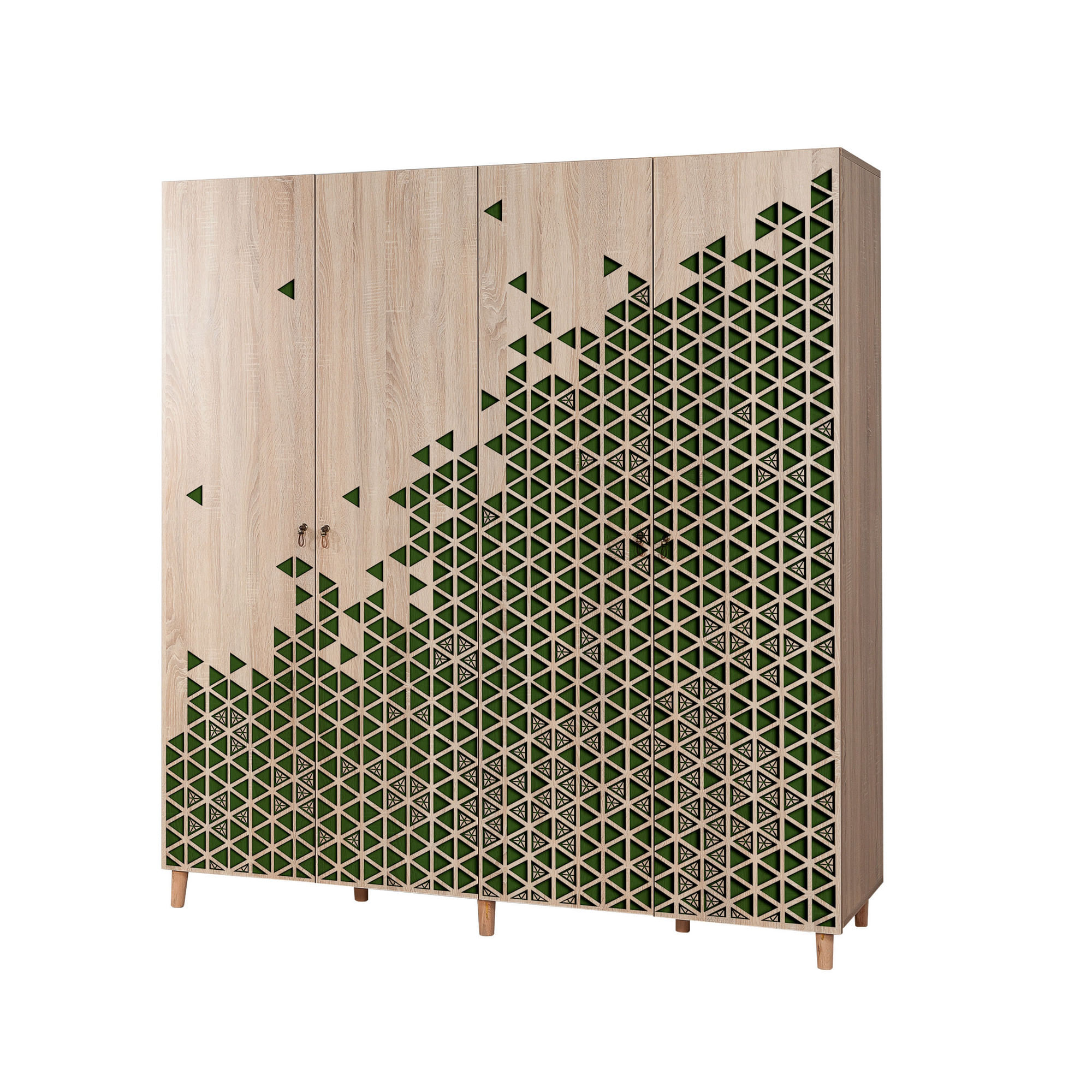 Sifonier, Hanah Home, pal melaminat, stejar sonoma, 180x52x192 cm, 863SPH4221 — imaginea 7