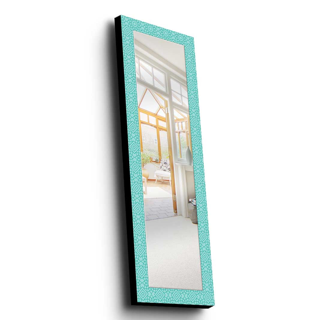 Oglinda decorativa, Wallxpert, lemn de pin, multicolor, 40x120 cm, 755MER1134