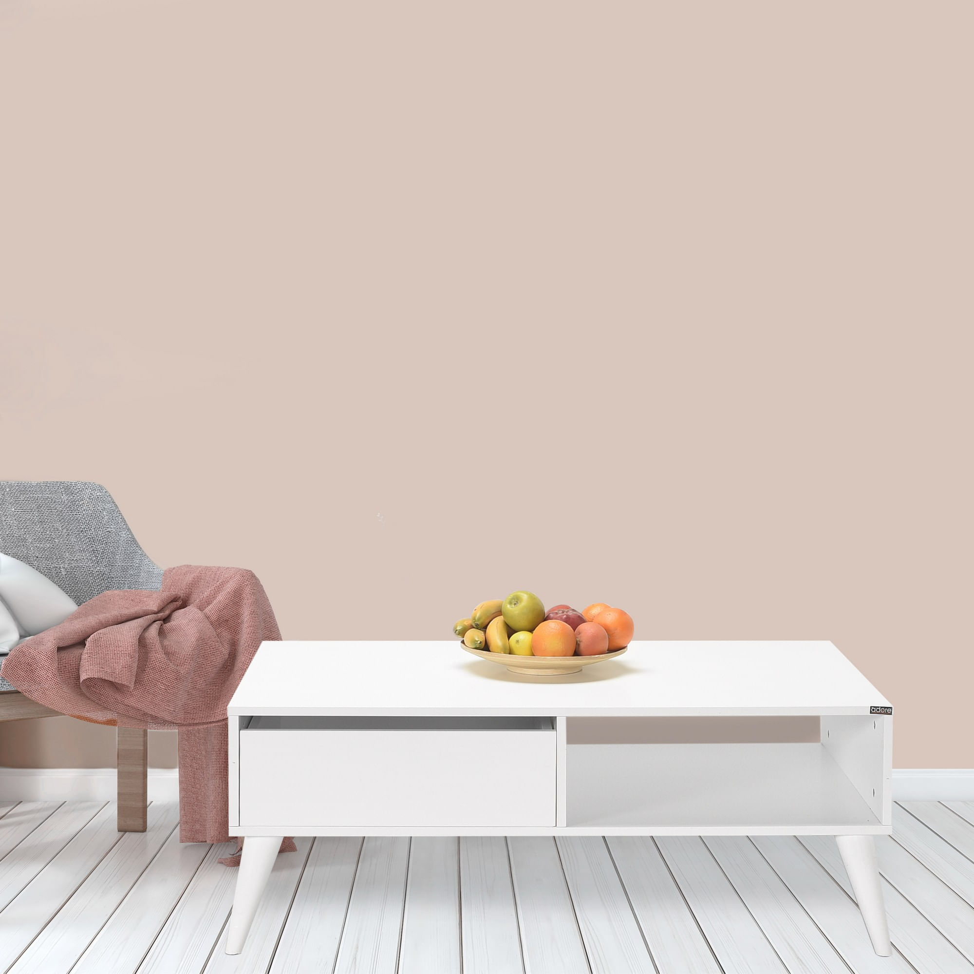 Masuta de cafea, Hanah Home, pal melaminat, alb diamant, 110x65x42 cm, 479ADR1799 — imaginea 6
