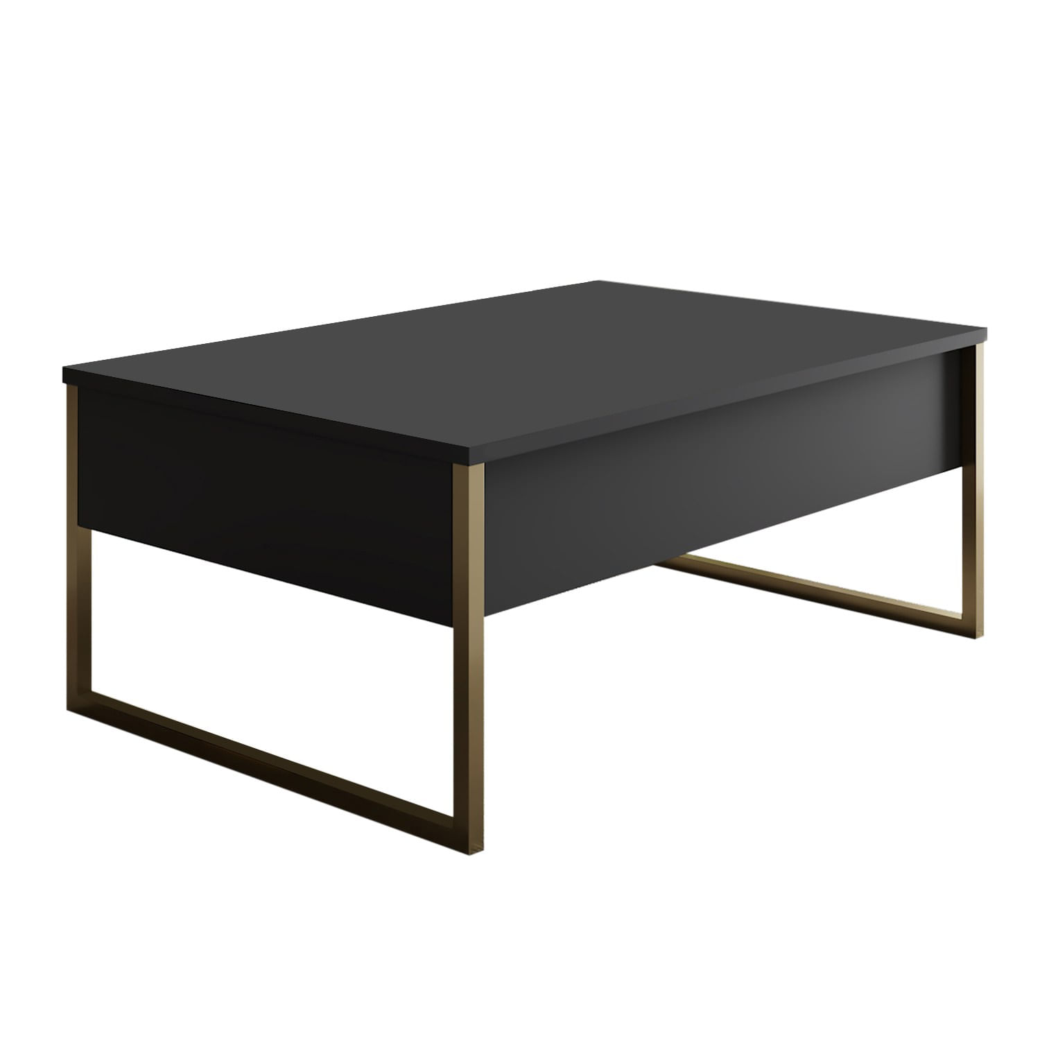 Masuta de cafea, Hanah Home, pal melaminat, antracit si auriu, 90x60x40 cm, 618BLY1121 — imaginea 2