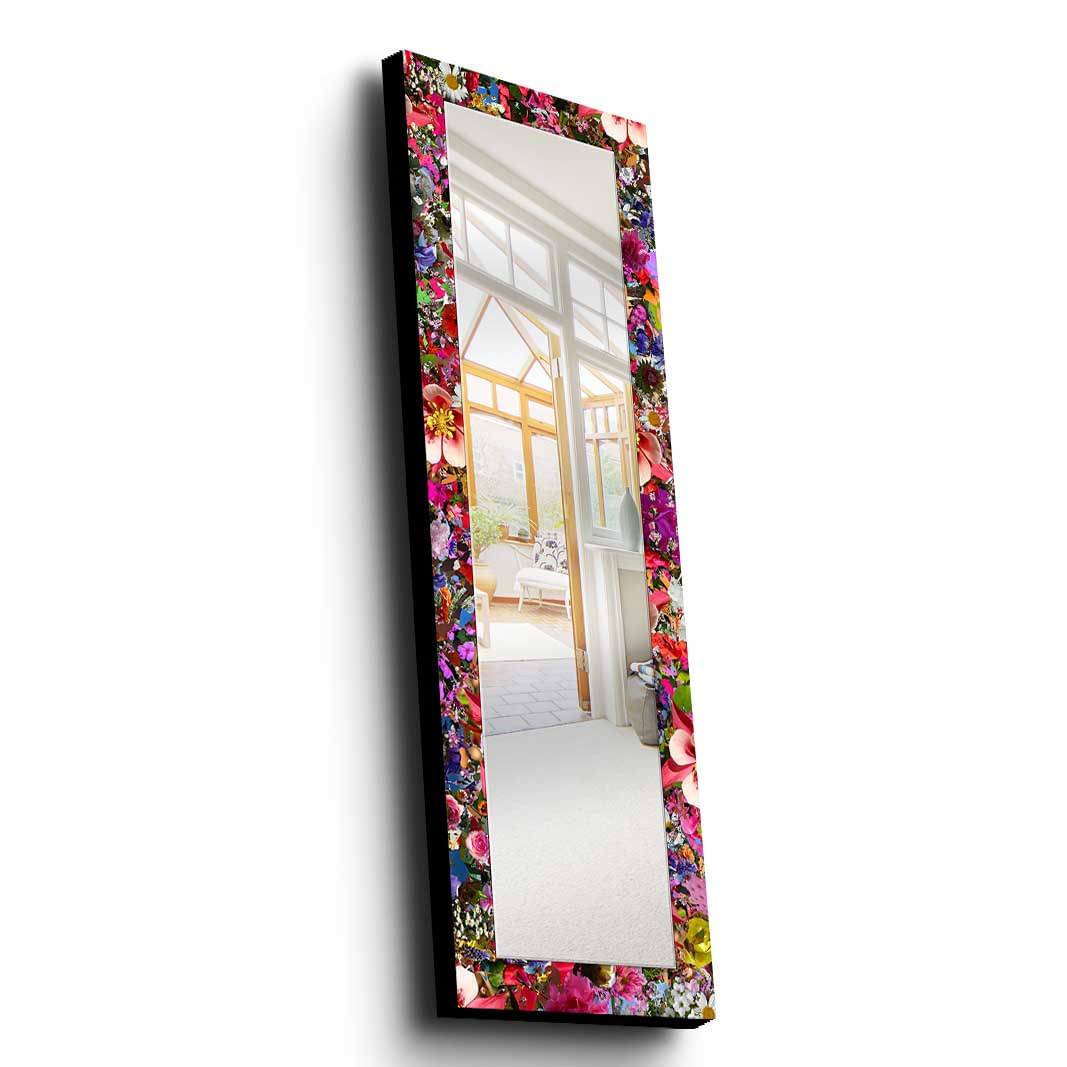 Oglinda decorativa, Wallxpert, lemn de pin, multicolor, 40x120 cm, 755MER1194
