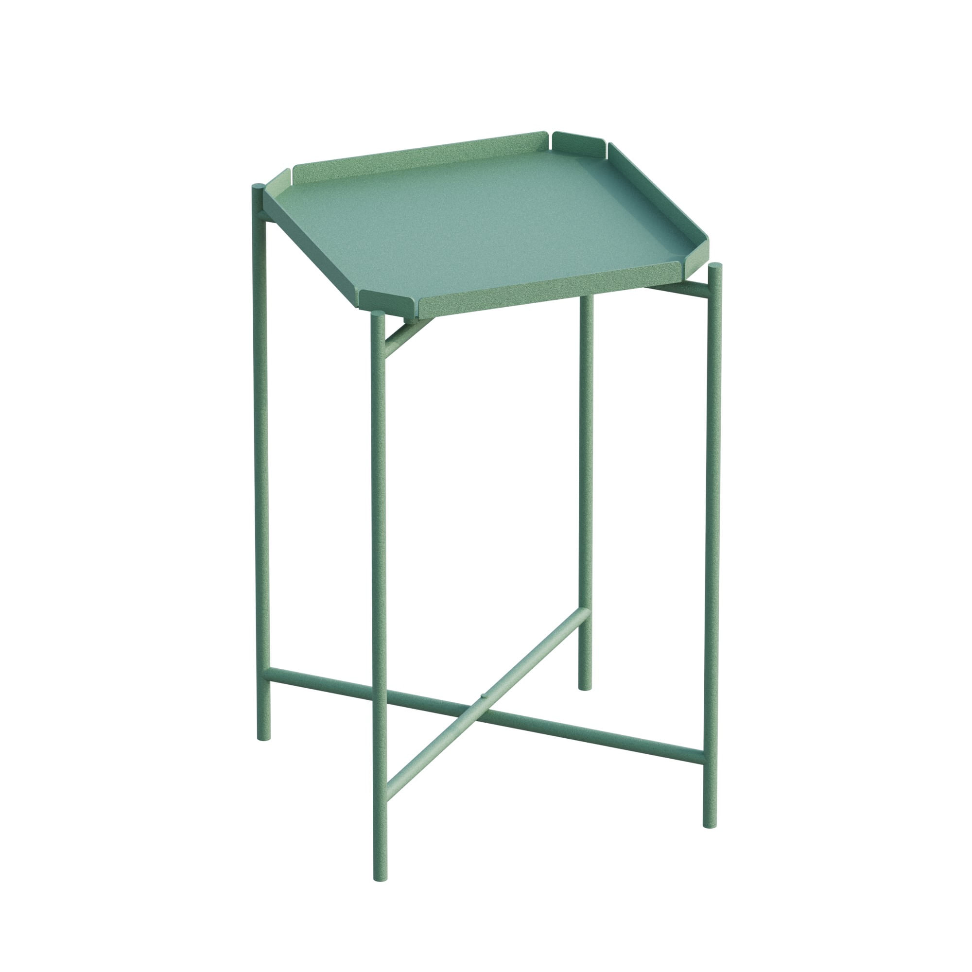 Masuta de cafea, Hanah Home, metal, verde, 46x46x56 cm, 491CRT1148 — imaginea 4