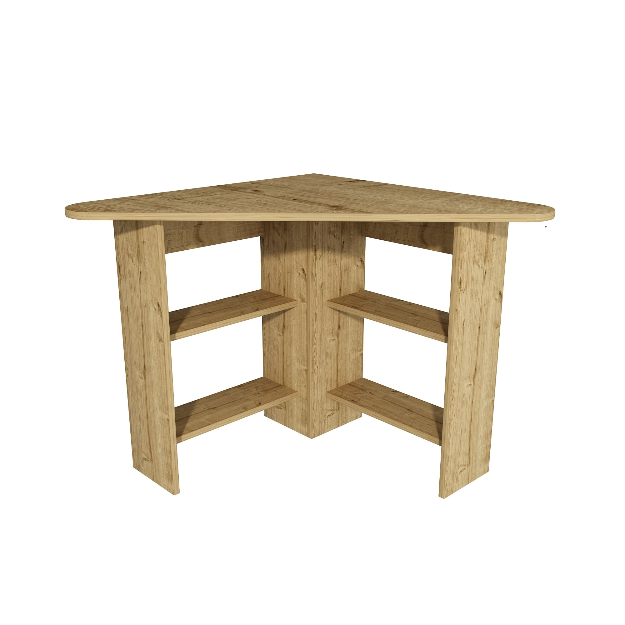 Birou coltar, Hanah Home, pal melaminat, stejar safir, 80x80x73,8 cm — imaginea 2
