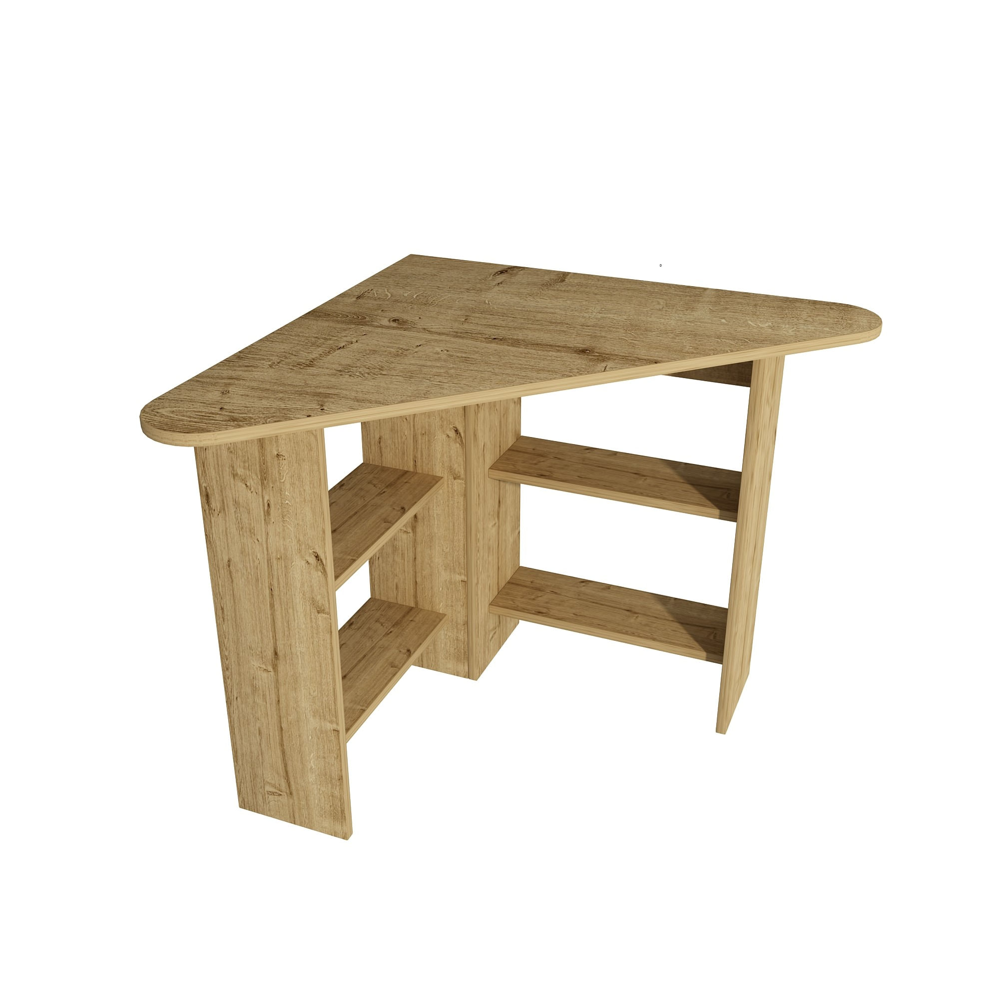Birou coltar, Hanah Home, pal melaminat, stejar safir, 80x80x73,8 cm — imaginea 3
