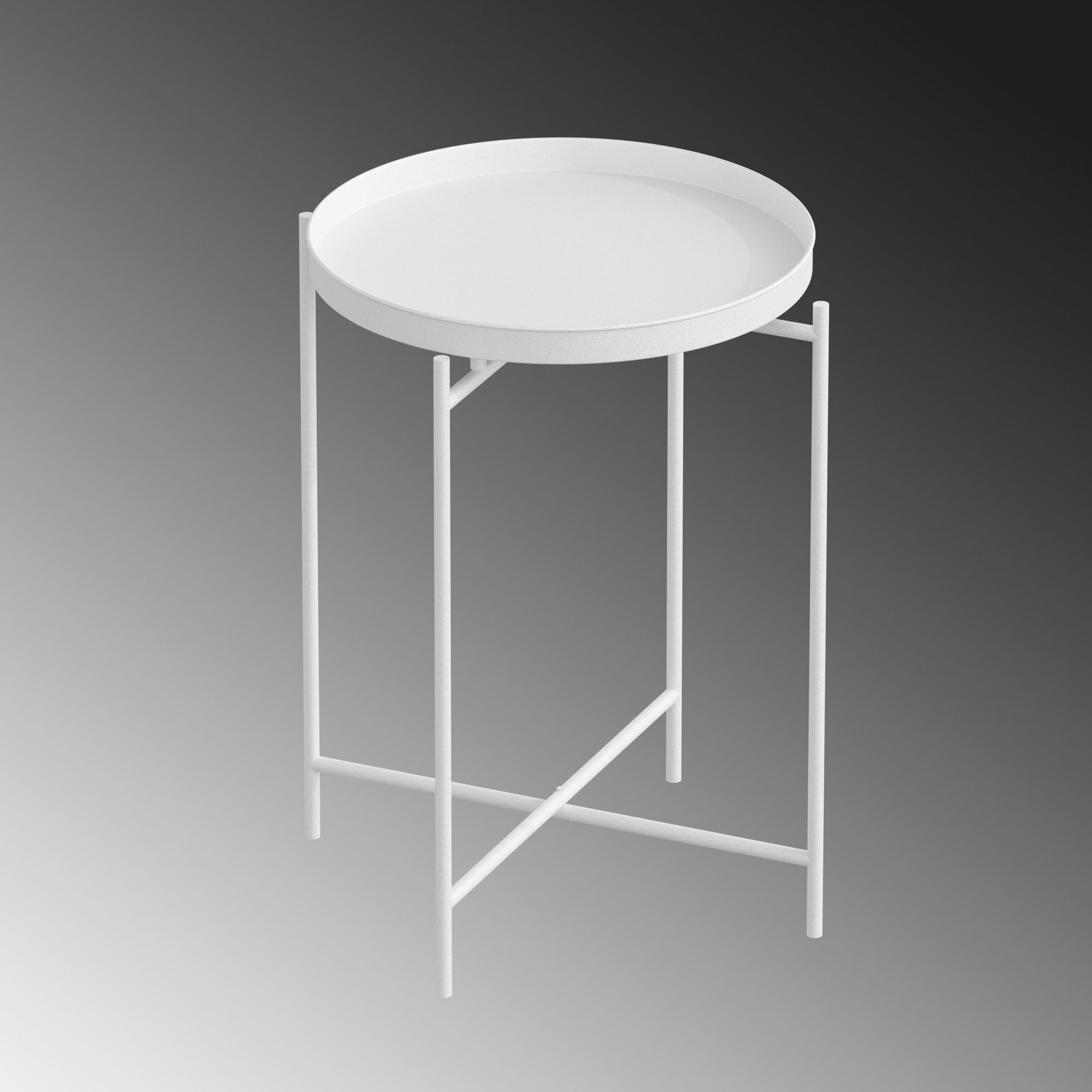 Masuta de cafea, Hanah Home, metal, alb, 46x46x56 cm, 491CRT1141 — imaginea 5