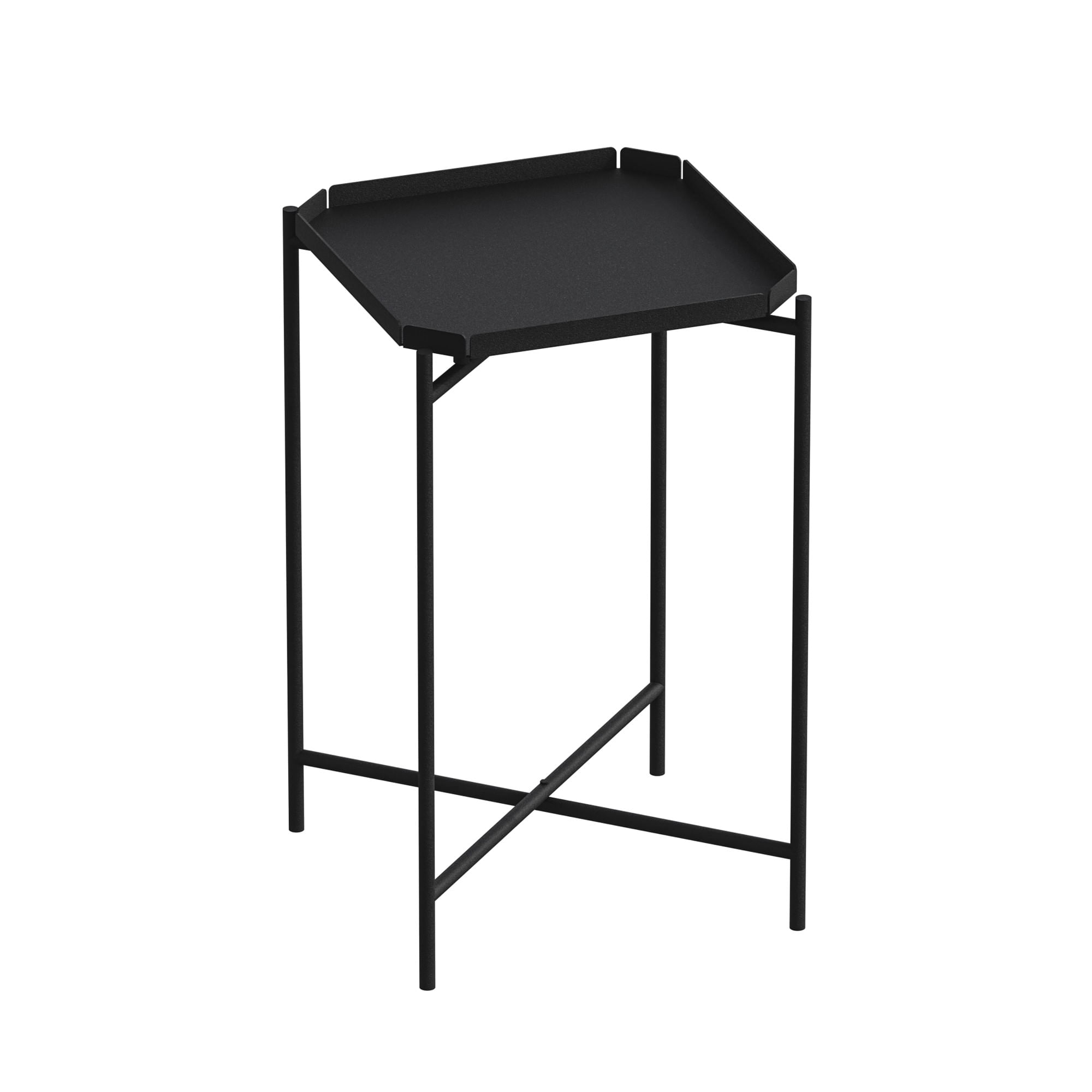 Masuta de cafea, Hanah Home, metal, negru, 46x46x56 cm, 491CRT1144 — imaginea 2