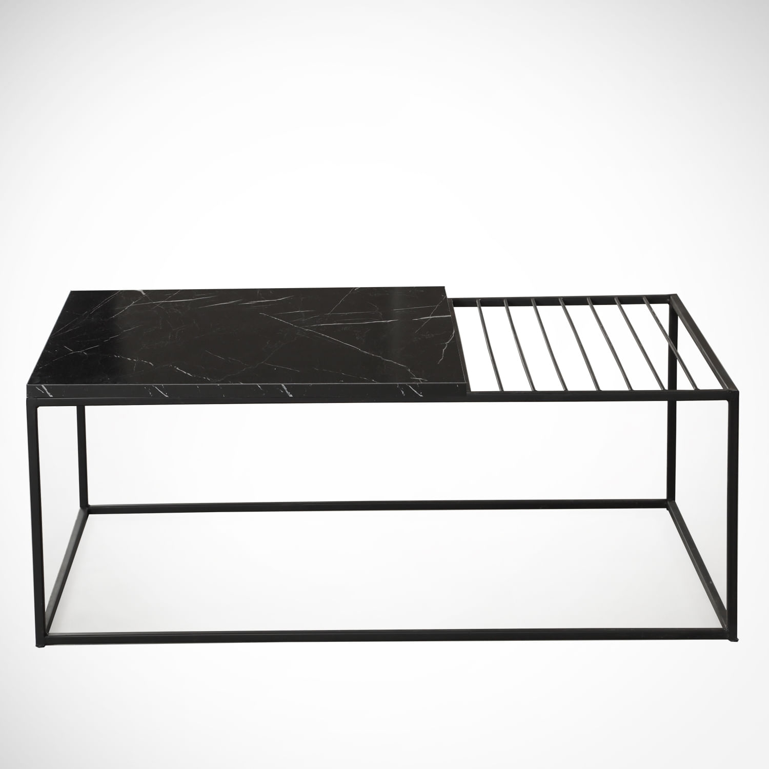 Masuta de cafea, Hanah Home, pal melaminat, negru si alb, 95x55x43 cm, 801CMY2845 — imaginea 6
