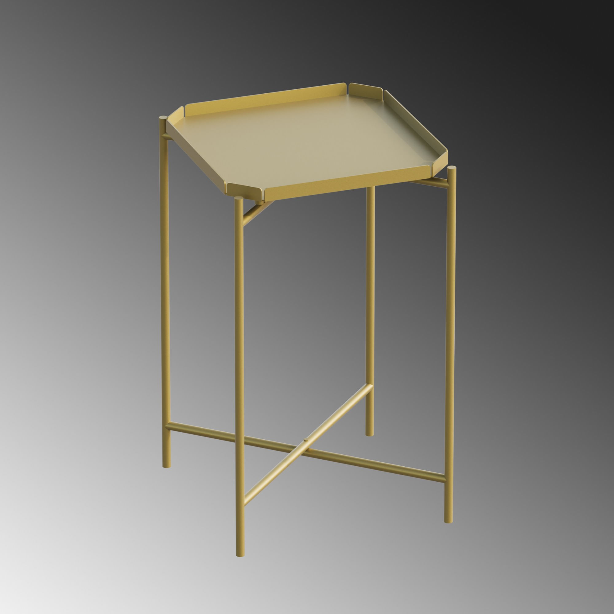 Masuta de cafea, Hanah Home, metal, auriu, 46x46x56 cm, 491CRT1145 — imaginea 2