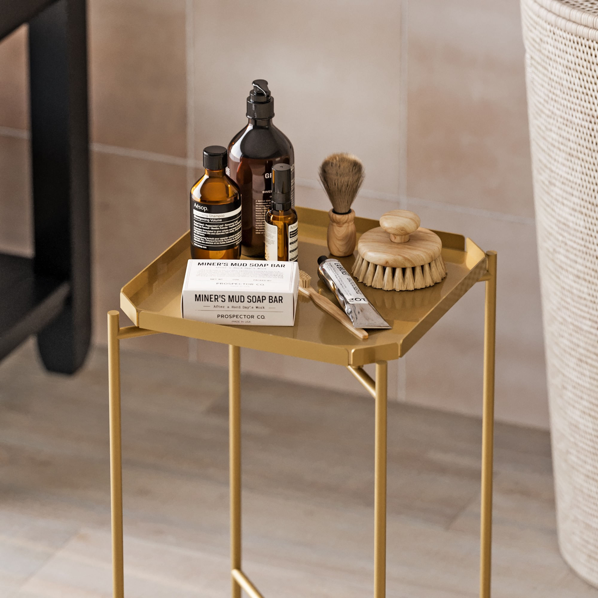 Masuta de cafea, Hanah Home, metal, auriu, 46x46x56 cm, 491CRT1145 — imaginea 6