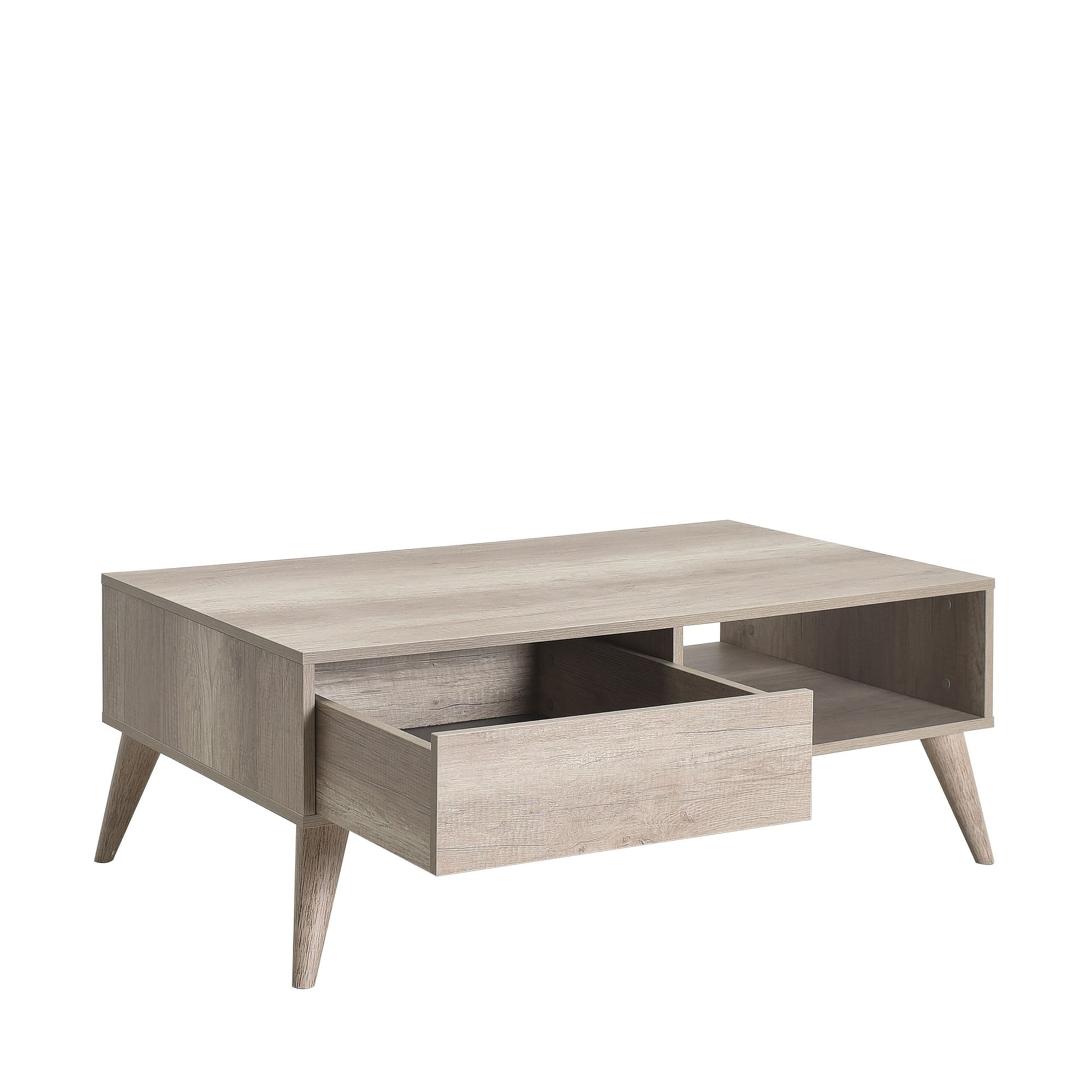 Masuta de cafea, Hanah Home, pal melaminat, nuc deschis, 110x65x42 cm, 479ADR1802 — imaginea 3