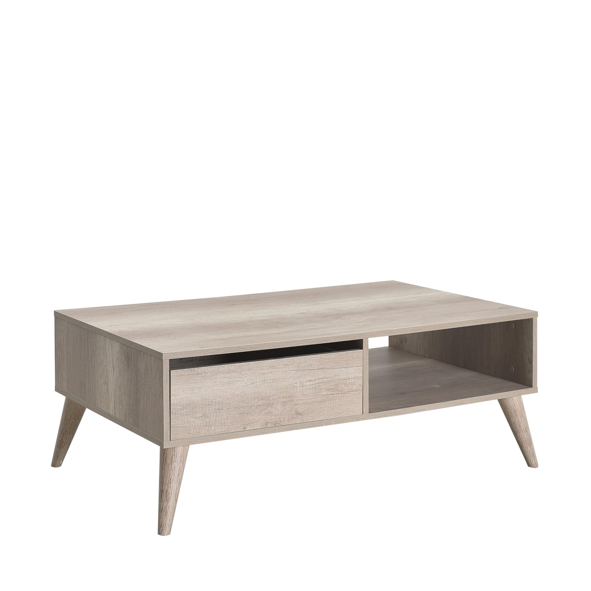 Masuta de cafea, Hanah Home, pal melaminat, nuc deschis, 110x65x42 cm, 479ADR1802 — imaginea 4