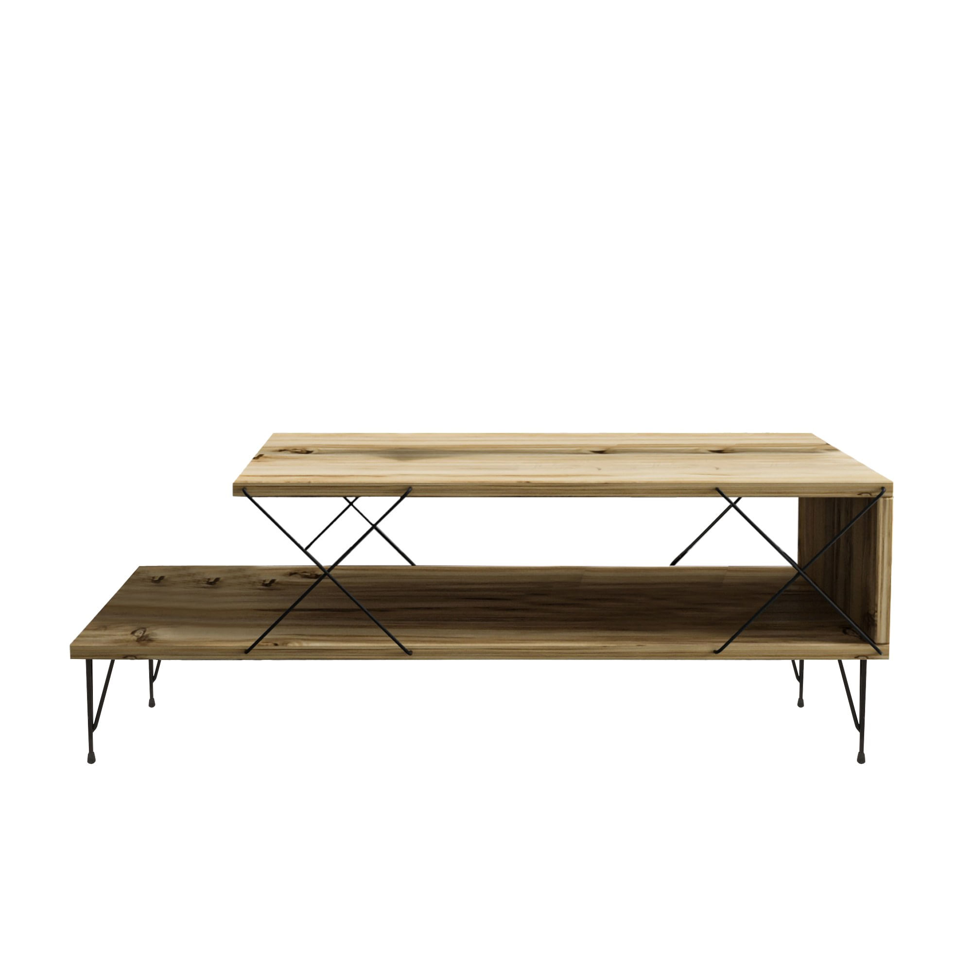 Masuta de cafea, Hanah Home, pal melaminat, stejar, 100x50x40 cm, 854KLN2824 — imaginea 6