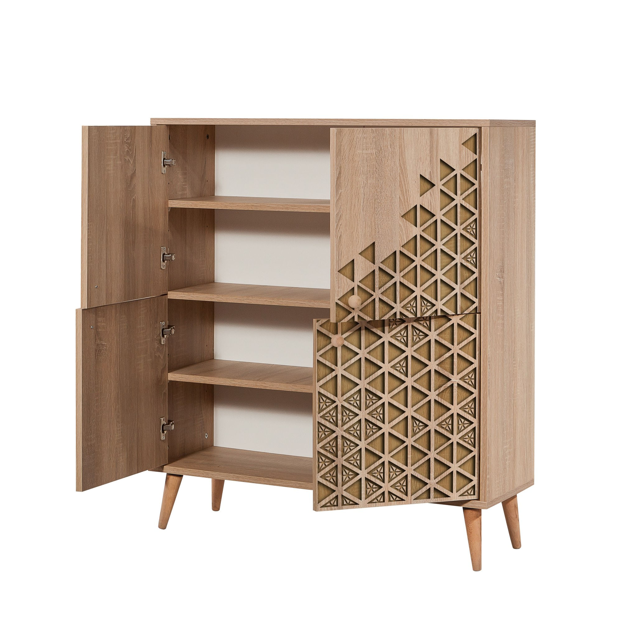 Dulap multifunctional, Hanah Home, panou aglomerat melaminat, stejar sonoma, 95x36x111 cm, 863SPH3943 — imaginea 6