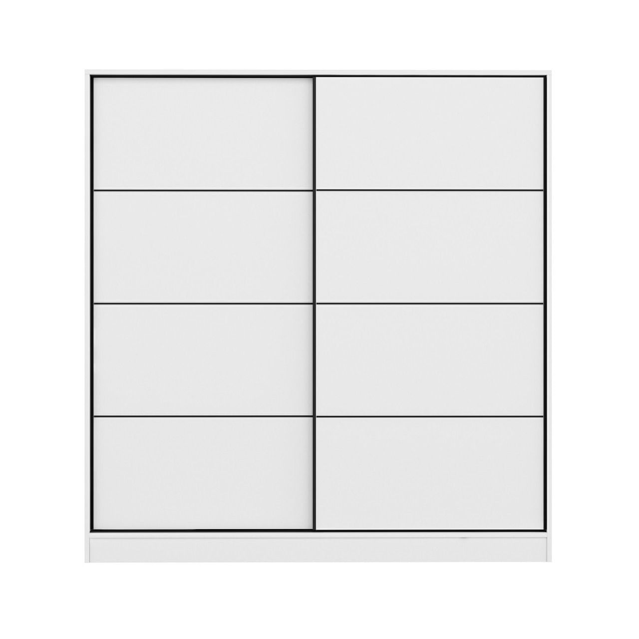 Dulap, Hanah Home, pal melaminat, alb, 180x52x190 cm, 506MNR2515 — imaginea 7