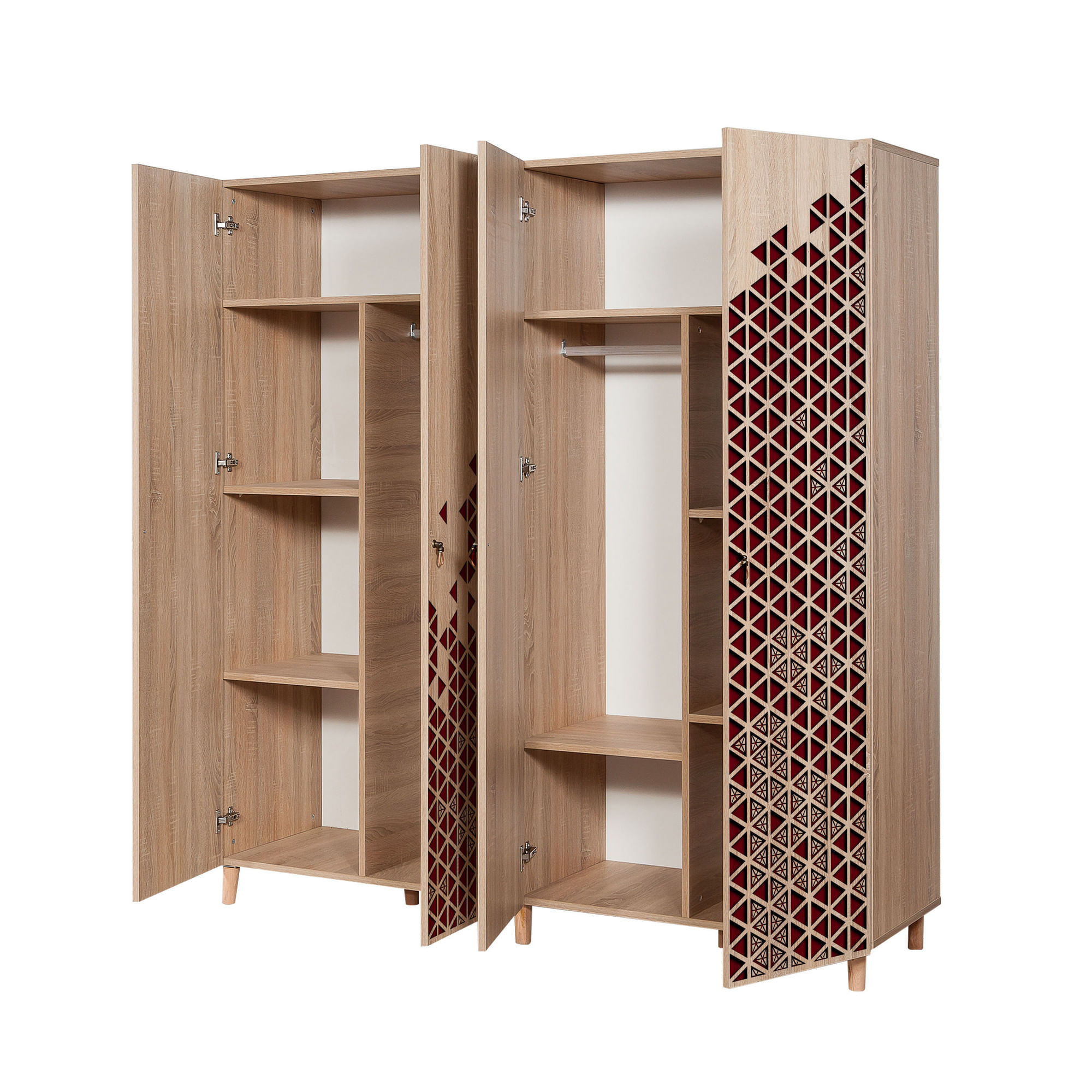 Dulap, Hanah Home, pal melaminat, stejar sonoma, 180x52x192 cm, 863SPH4222 — imaginea 3