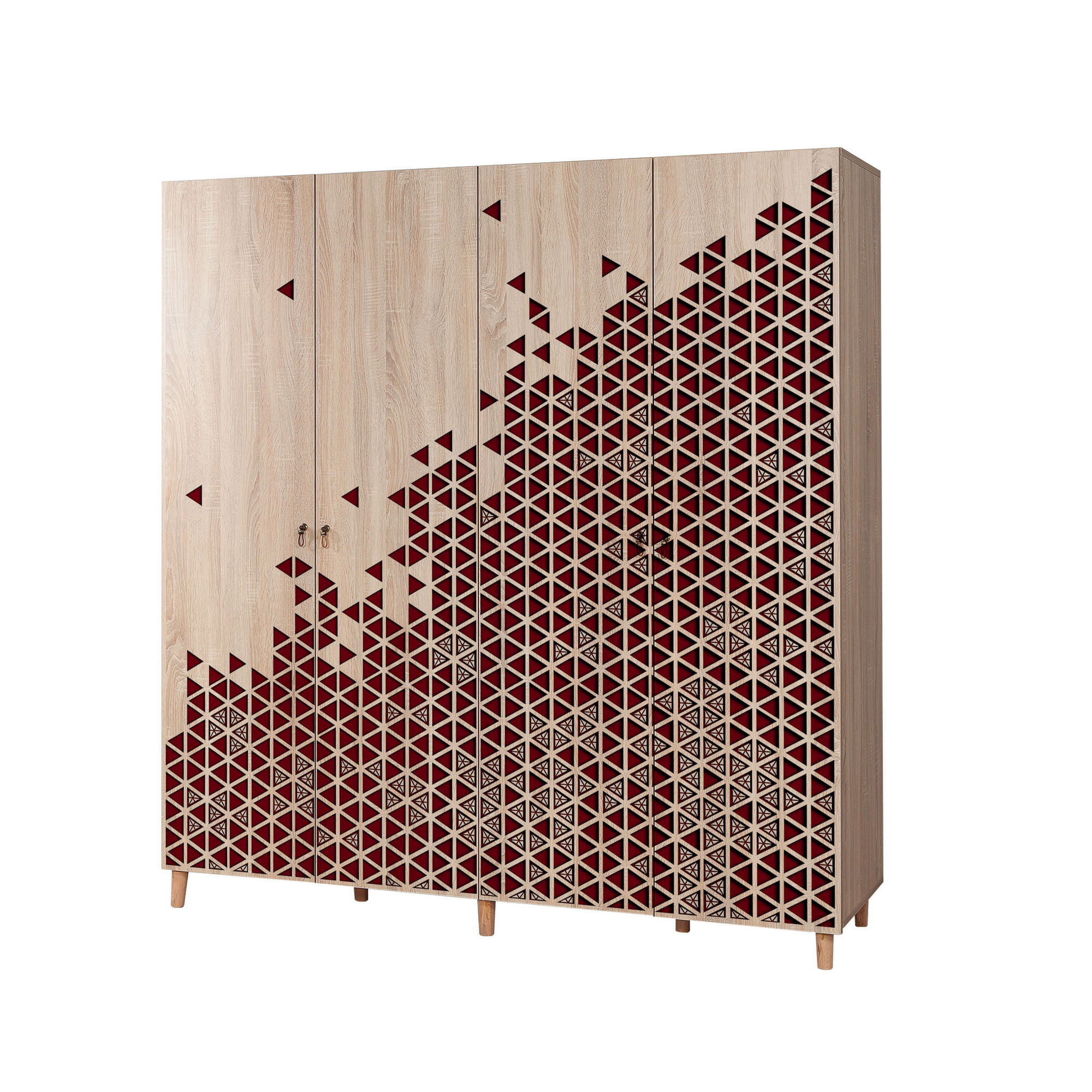 Dulap, Hanah Home, pal melaminat, stejar sonoma, 180x52x192 cm, 863SPH4222 — imaginea 5