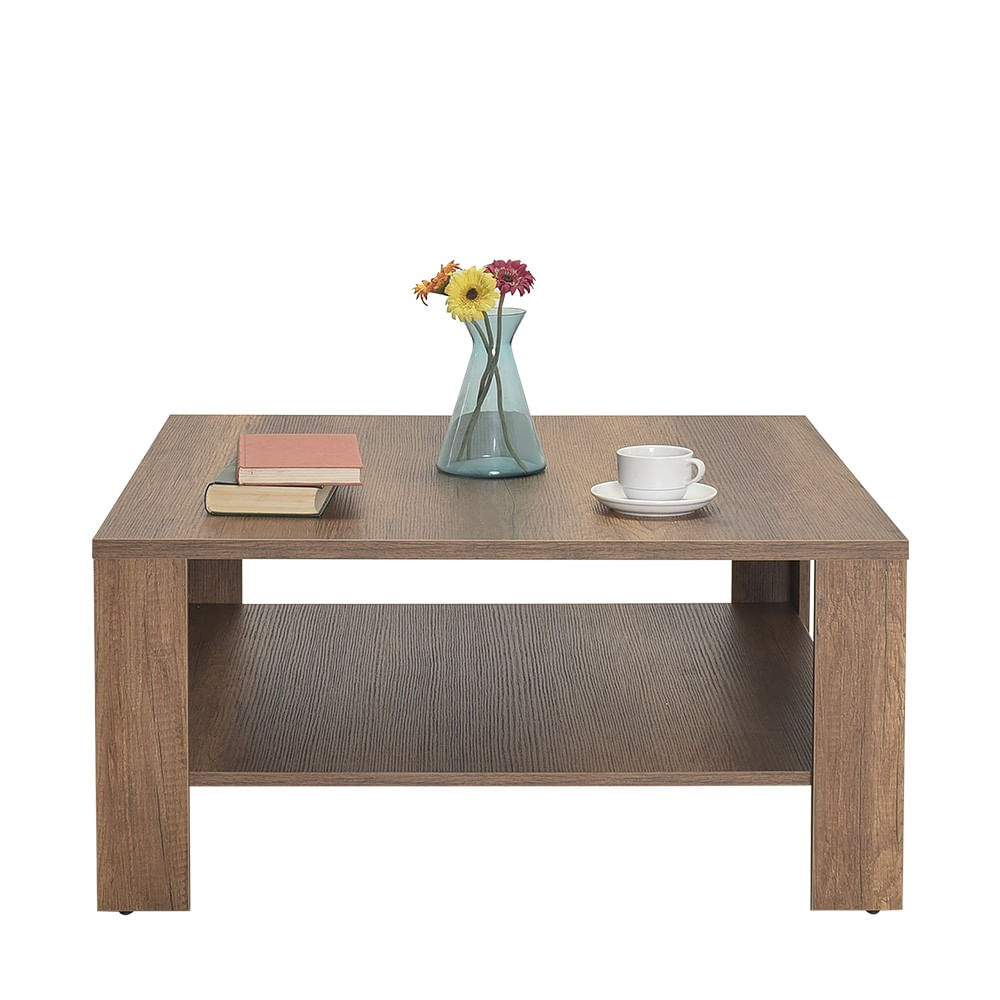 Masuta de cafea, Hanah Home, pal melaminat, nuc, 90x90x42 cm, 479ADR1810 — imaginea 2