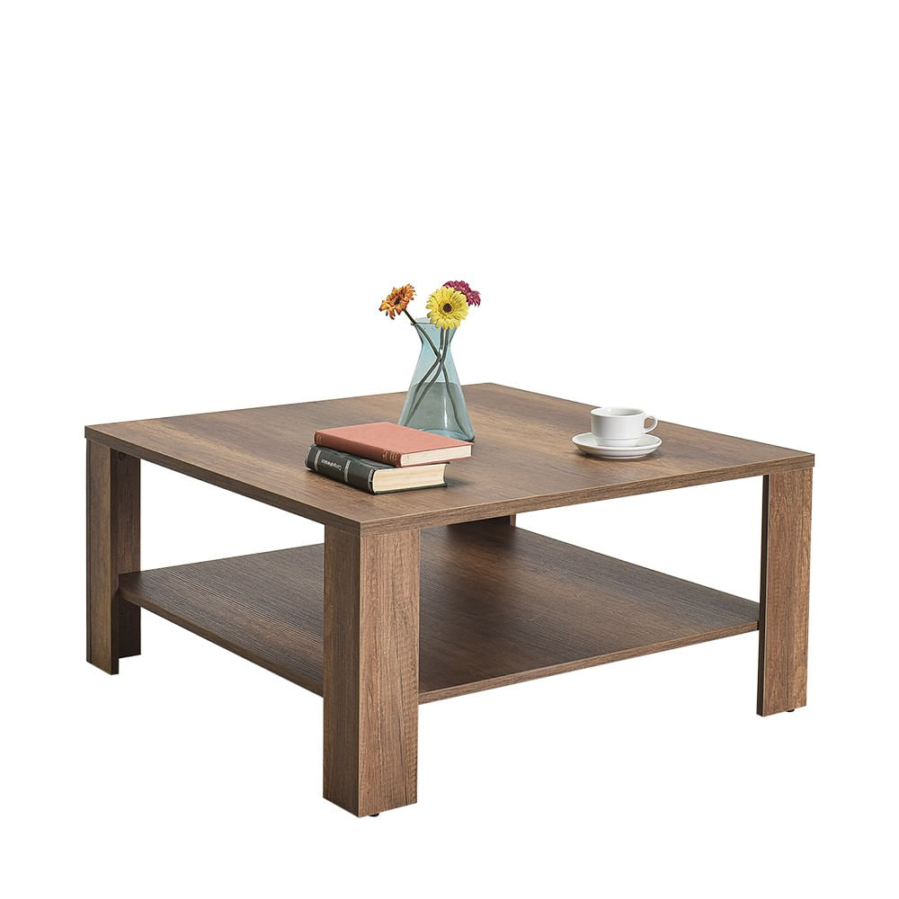 Masuta de cafea, Hanah Home, pal melaminat, nuc, 90x90x42 cm, 479ADR1810 — imaginea 4