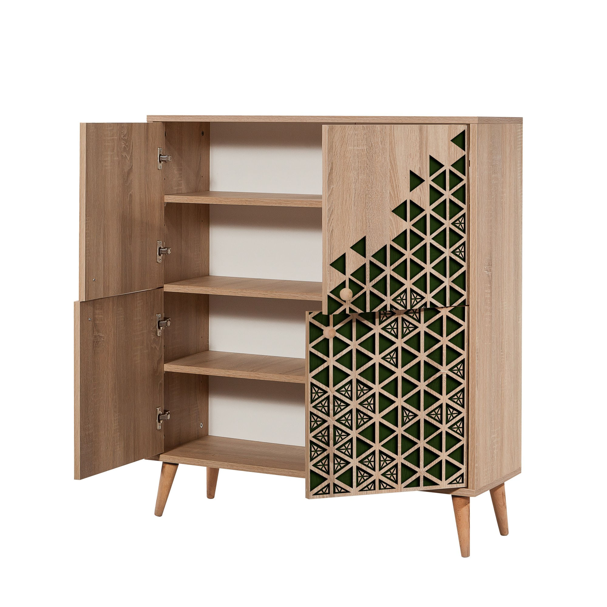 Dulap multifunctional, Hanah Home, pal melaminat, stejar sonoma, 95x36x111 cm, 863SPH3944 — imaginea 3