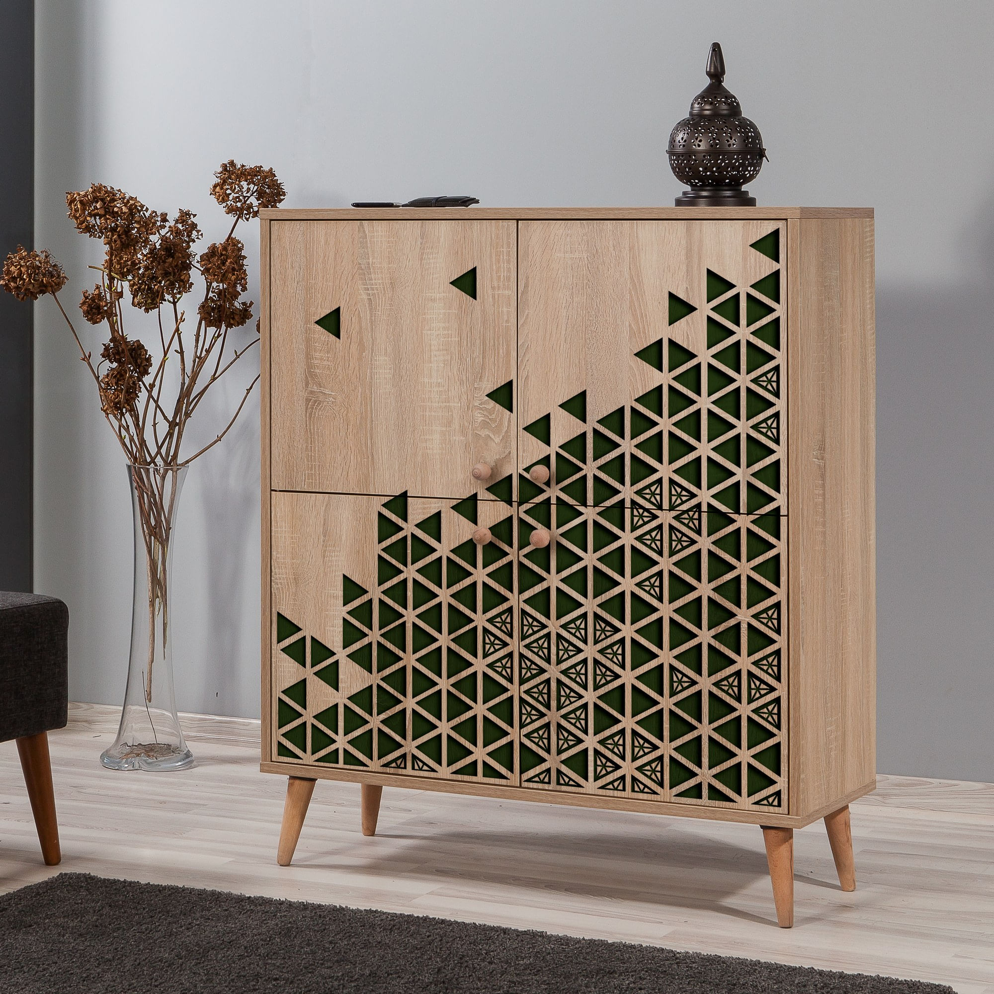 Dulap multifunctional, Hanah Home, pal melaminat, stejar sonoma, 95x36x111 cm, 863SPH3944 — imaginea 6