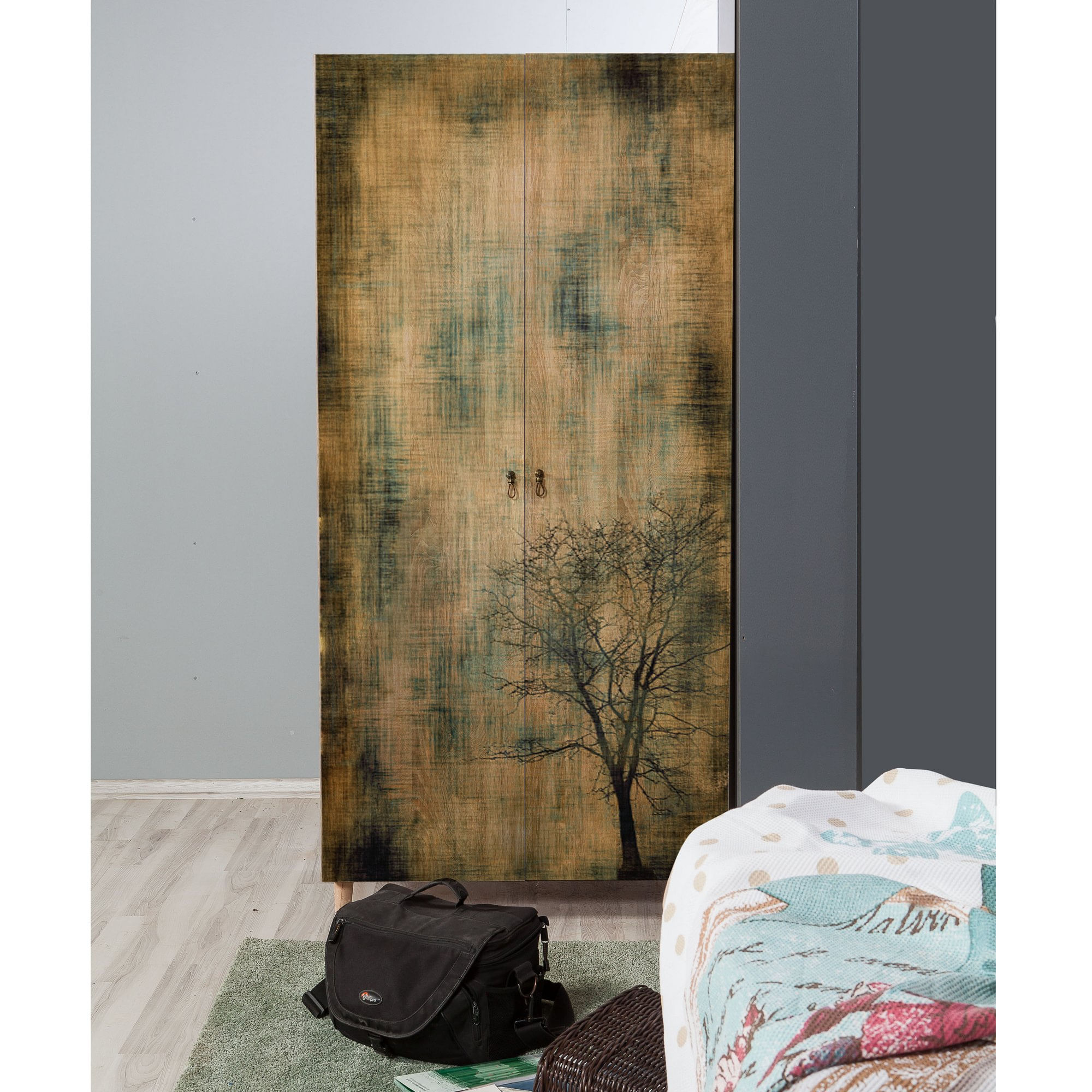 Dulap, Hanah Home, pal melaminat, stejar sonoma, 90x52x192 cm, 863SPH4207 — imaginea 6