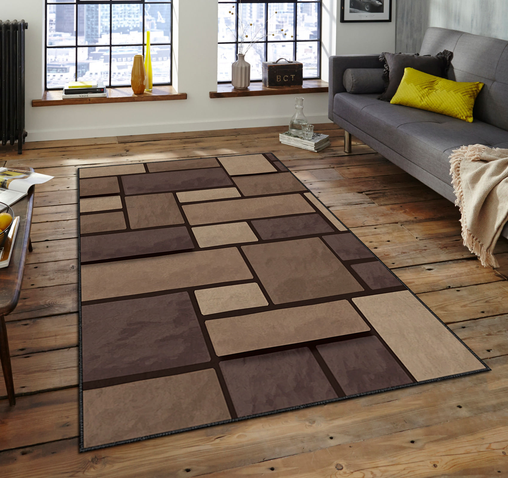 Covor, Conceptum Hypnose, multicolor, 80x140 cm, 100% poliester, antiderapant, 288NGR2178