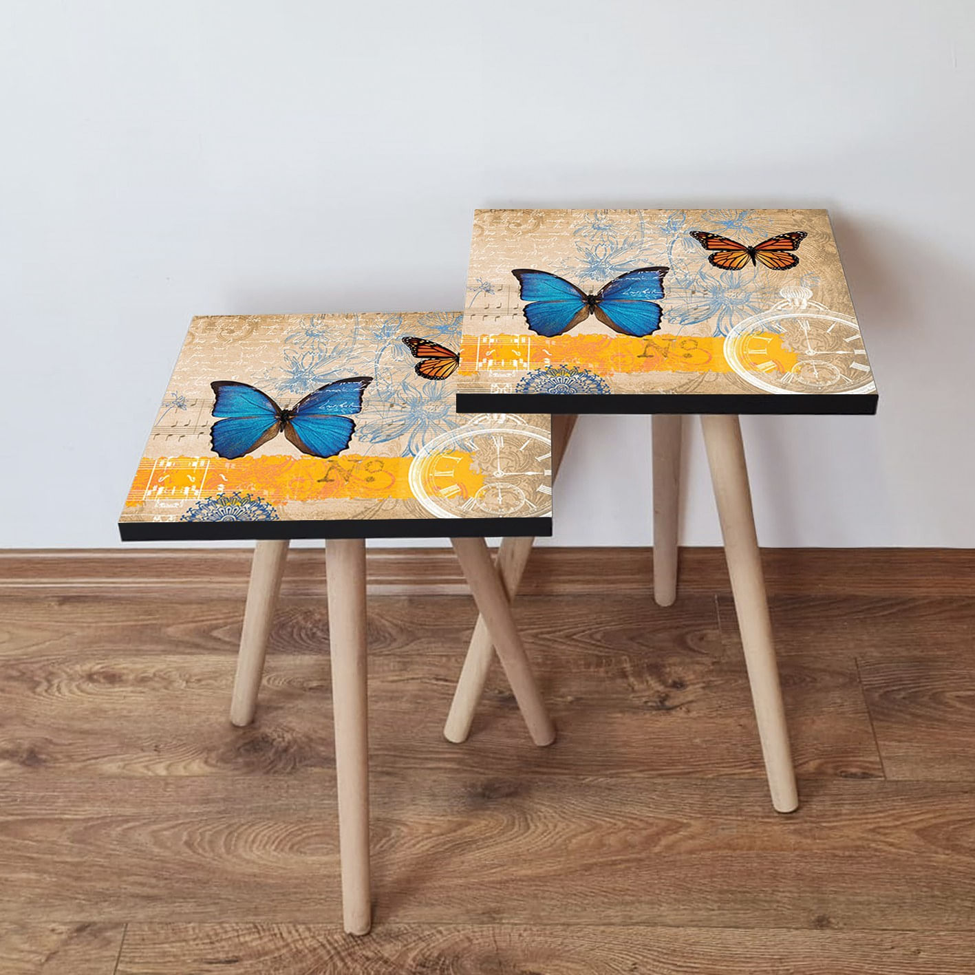 Set masute de cafea, Hanah Home, mdf, multicolor, 35x47x35 cm, 35x42x35 cm, 481LNA2665