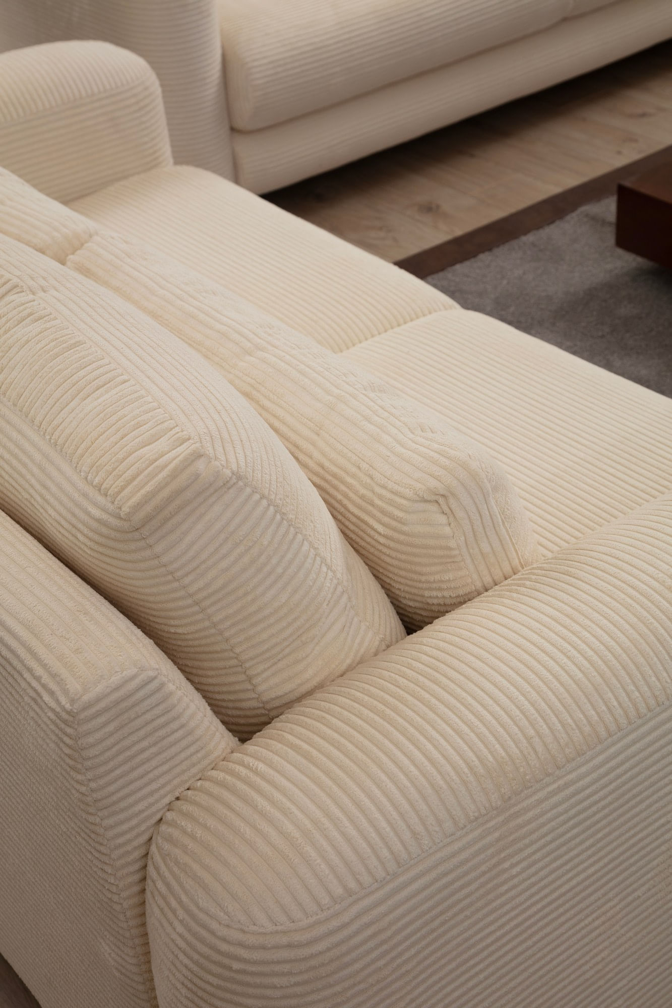 Canapea 2 locuri, Atelier Del Sofa, lemn de fag si pal, bej, 180x97x73 cm — imaginea 2