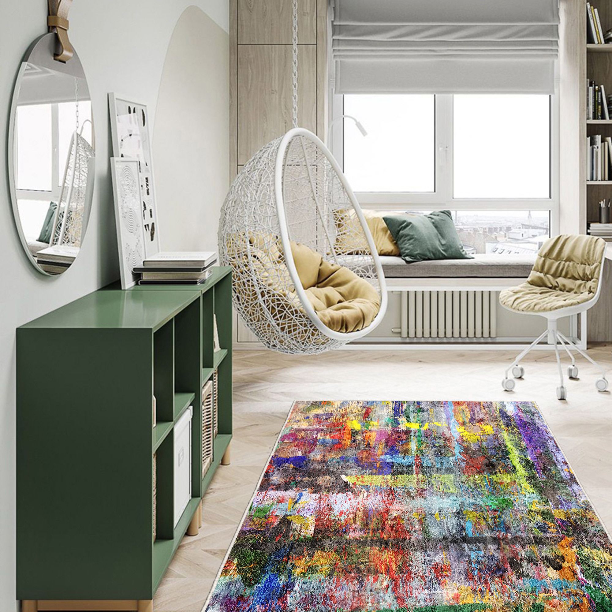 Covor, Conceptum Hypnose, multicolor, 160x230 cm, 100% poliester, antiderapant, 593HFT1510