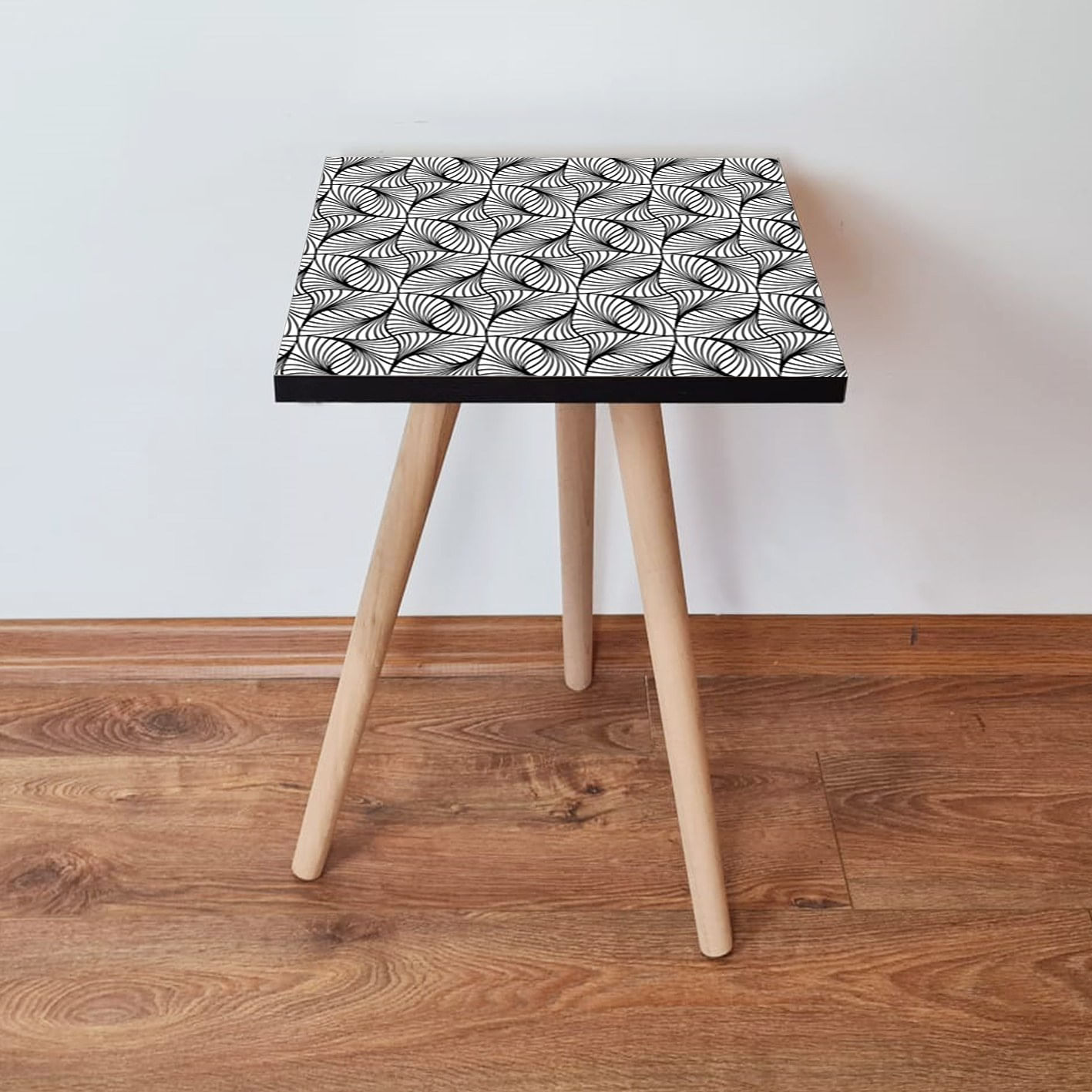 Masuta laterala, Hanah Home, mdf, alb negru, 35x35x42 cm, 481LNA1821