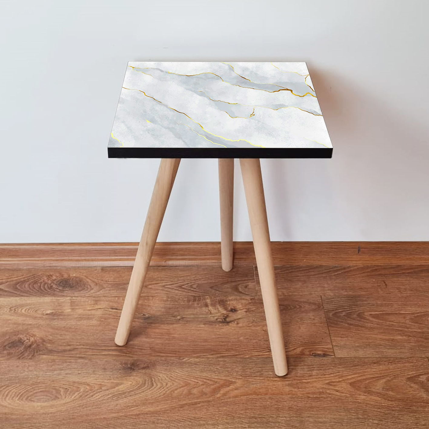 Masuta laterala, Hanah Home, mdf, alb auriu gri, 35x35x42 cm, 481LNA1752