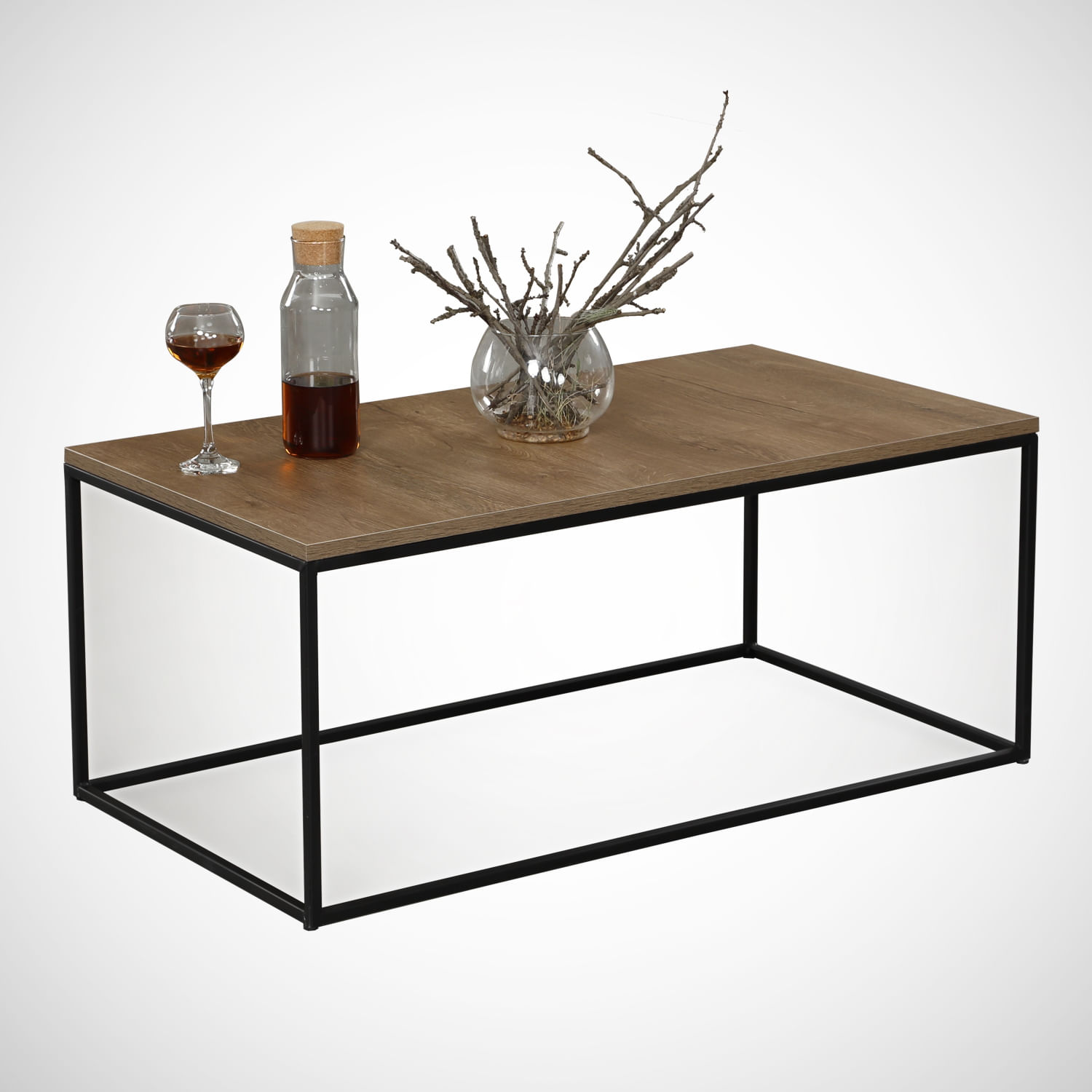 Masuta de cafea, Hanah Home, pal melaminat, stejar caucazian, 95x55x43 cm, 801CMY2855 — imaginea 3