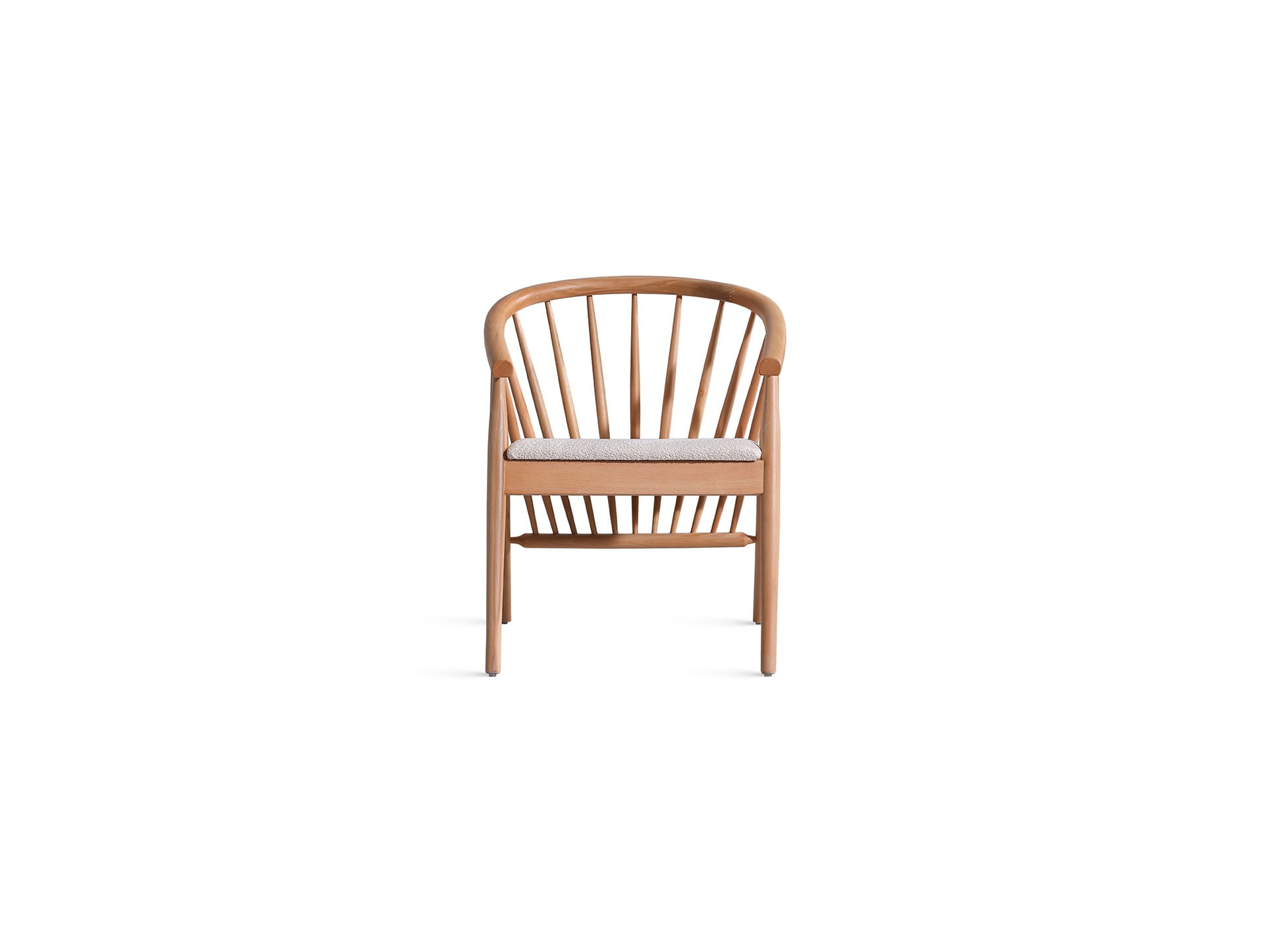 Fotoliu, Hanah Home, lemn fag, stofa teddy, natural, 57x58x76 cm — imaginea 2