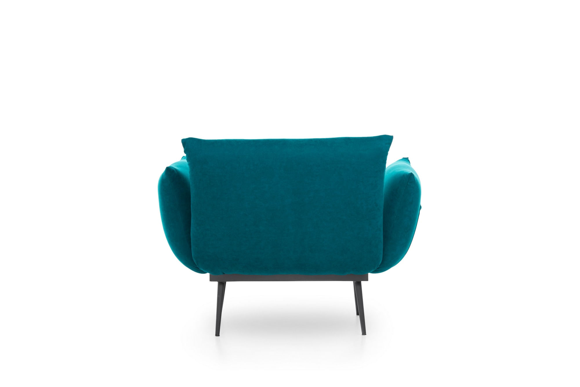 Fotoliu, Hanah Home, metal, stofa tip in, verde petrol, 90x95x80 cm — imaginea 3