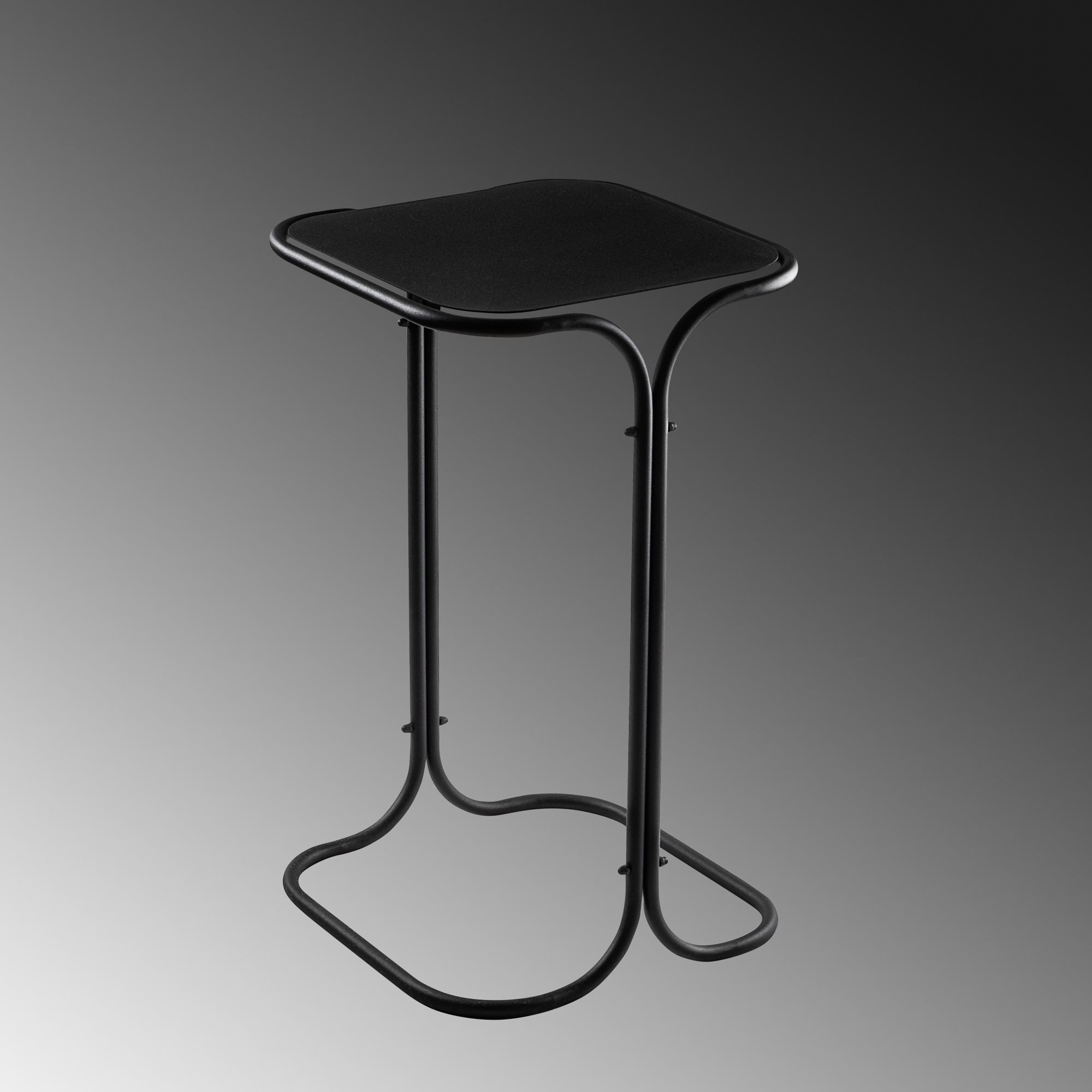 Masuta de cafea, Hanah Home, metal, negru, 30x30x52 cm — imaginea 6