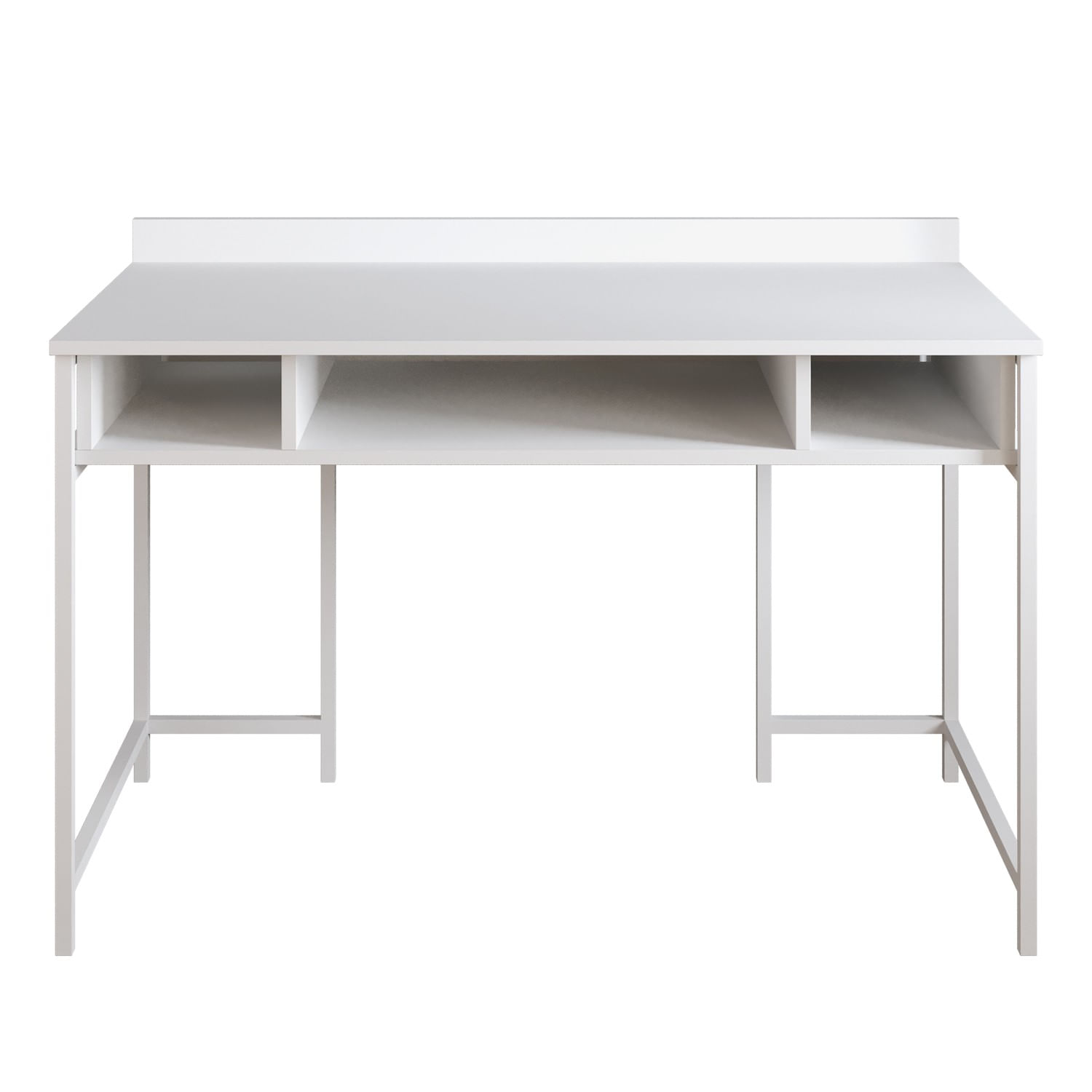 Birou, Hanah Home, pal melaminat, alb, 119.5x62x65.2 cm