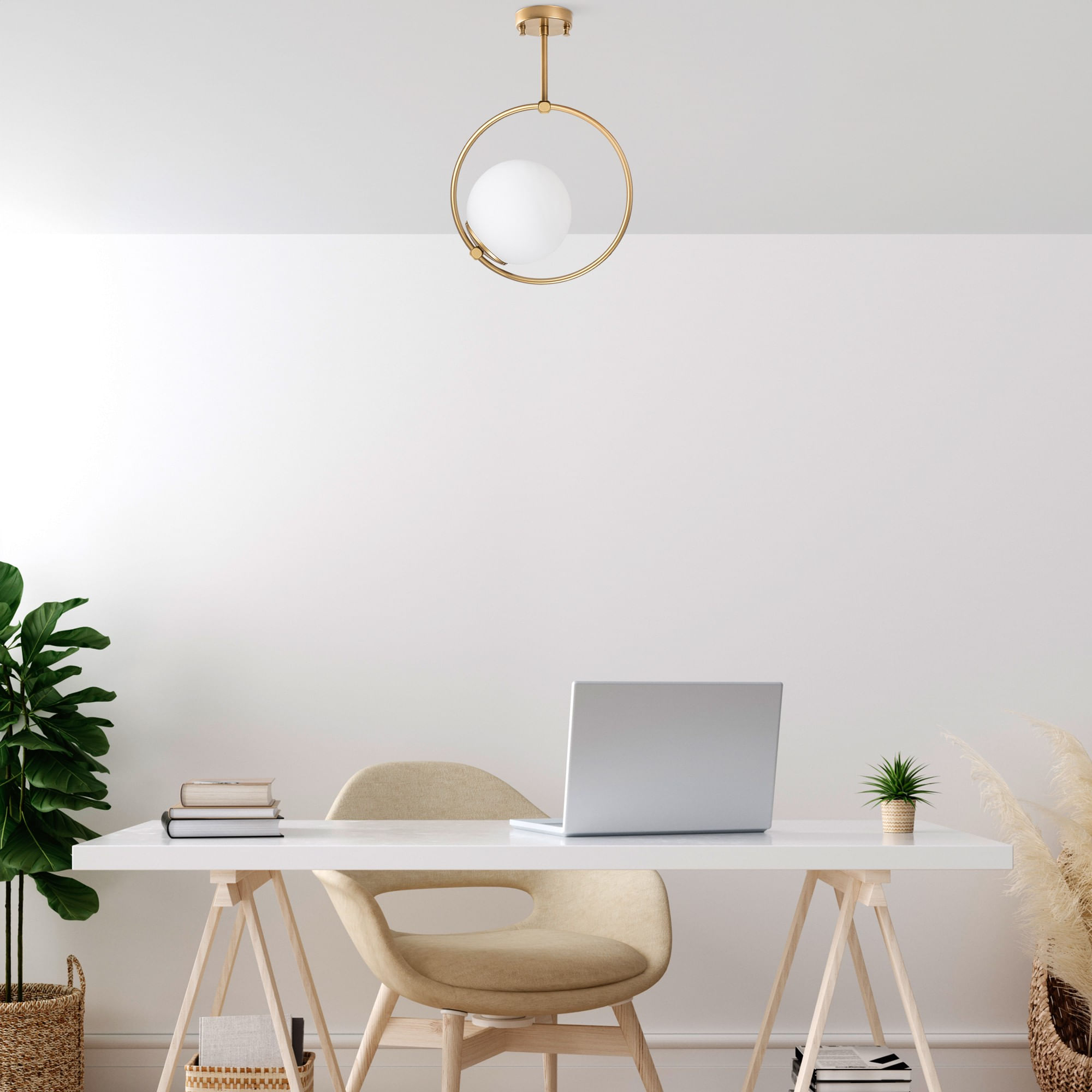 Lustra, Opviq, metal, auriu, 26x15x39 cm